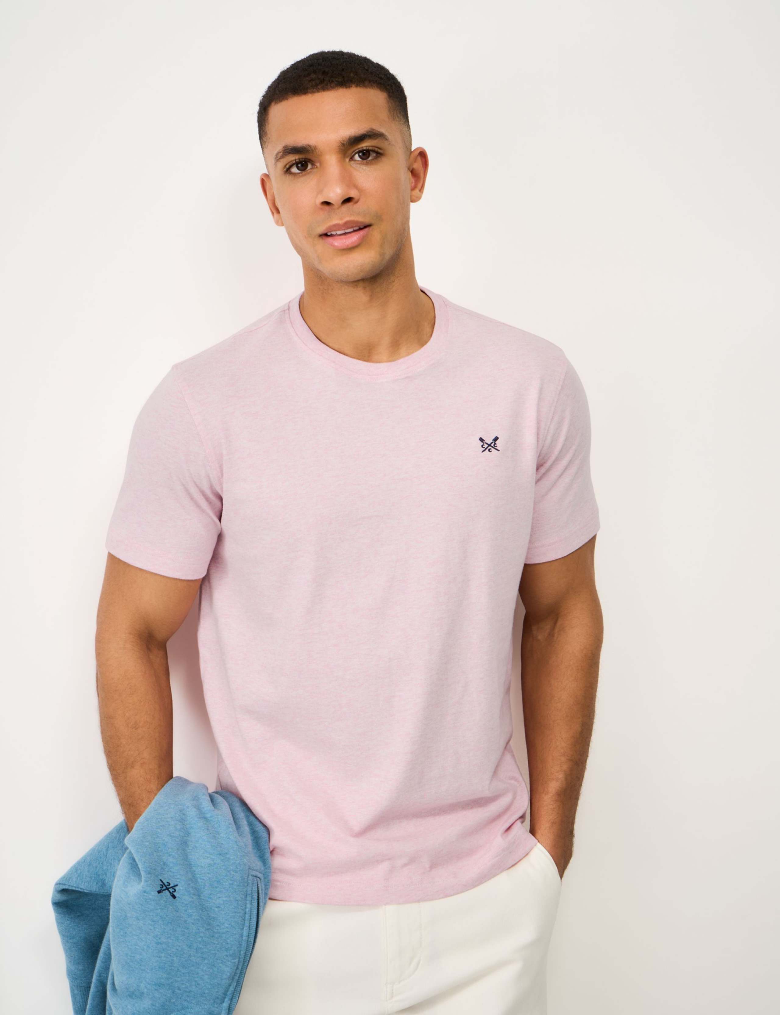 Pure Cotton Jersey Crew Neck T-Shirt 1 of 5