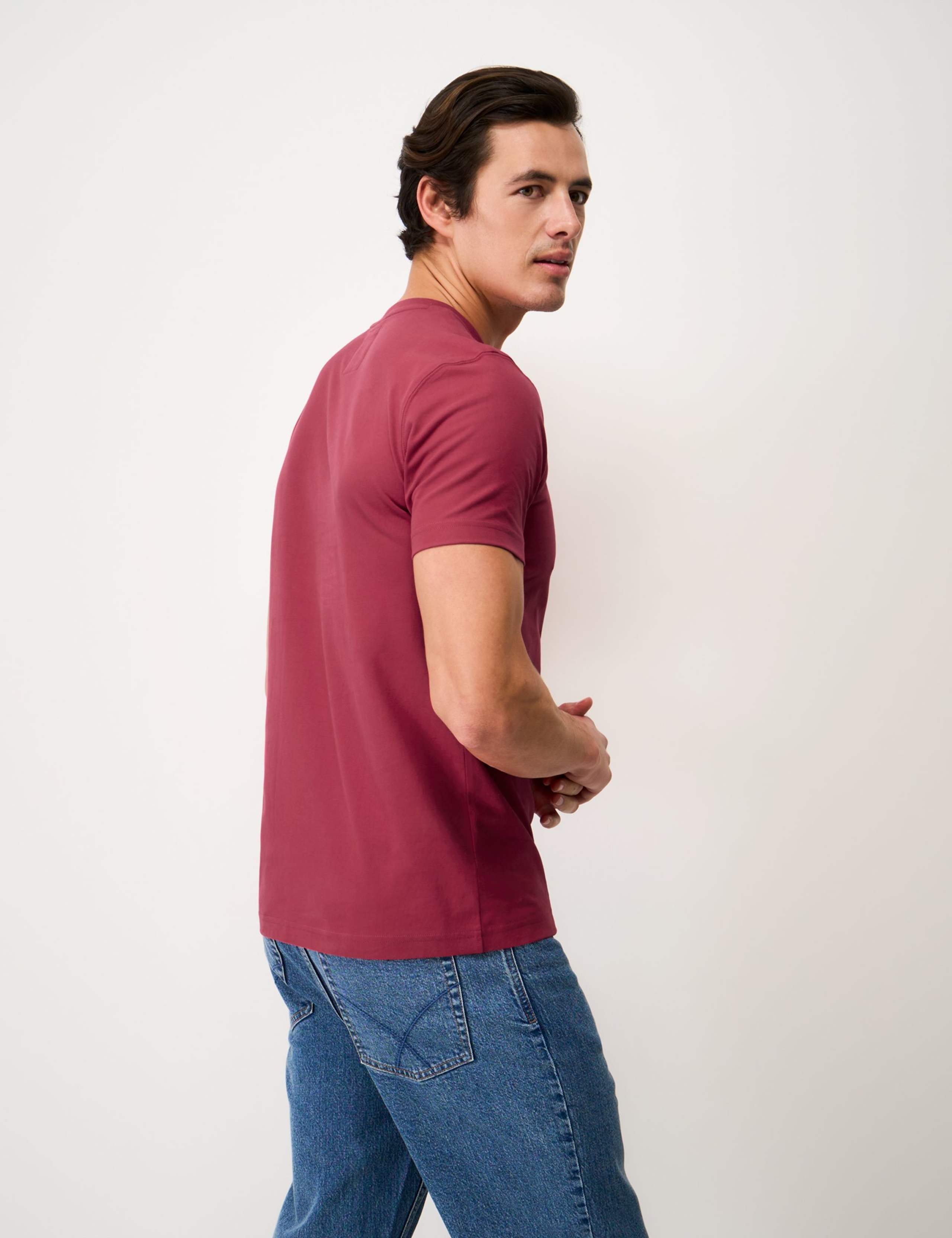 Pure Cotton Jersey Crew Neck T-Shirt 3 of 5