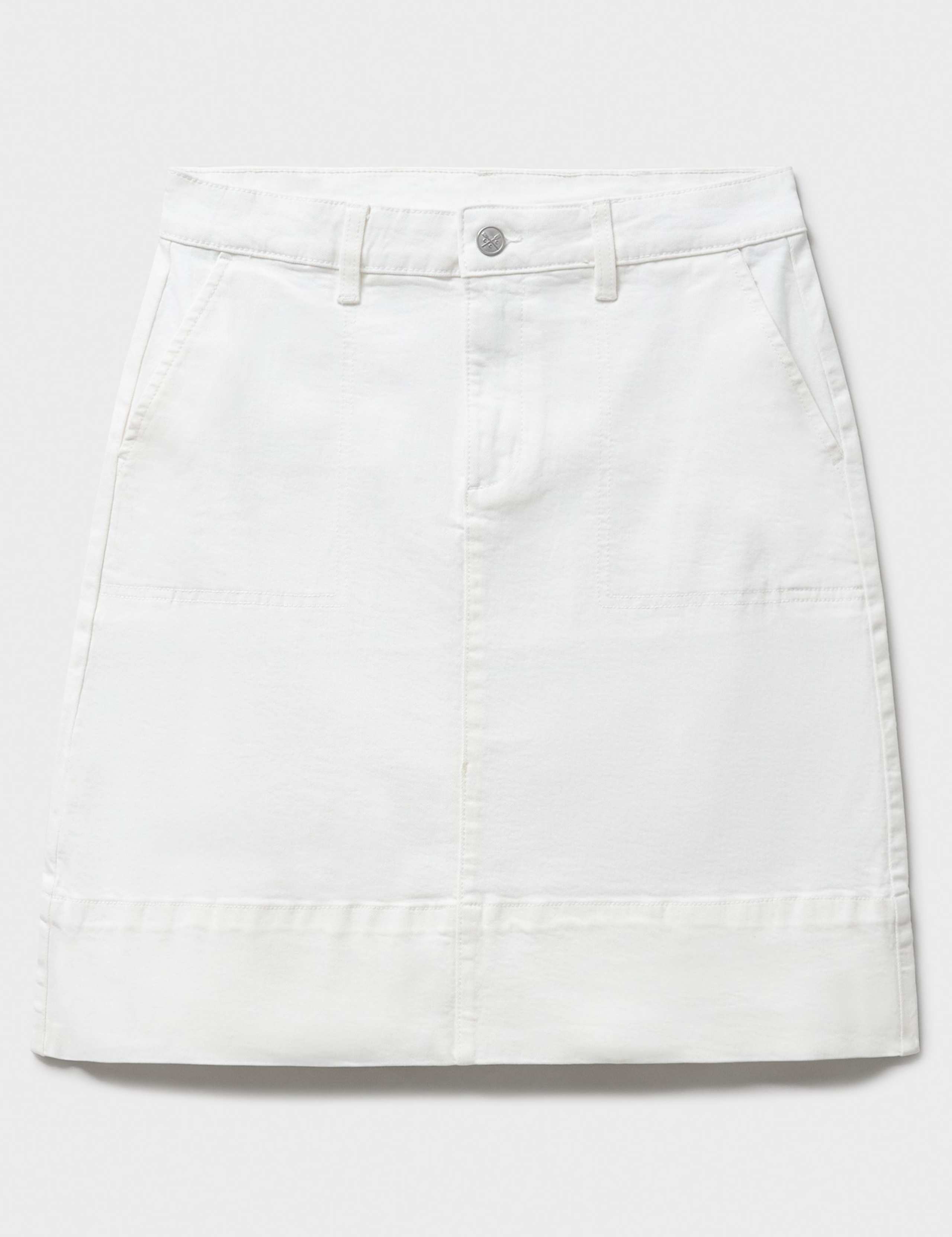 Denim Knee Length A-Line Skirt 2 of 5