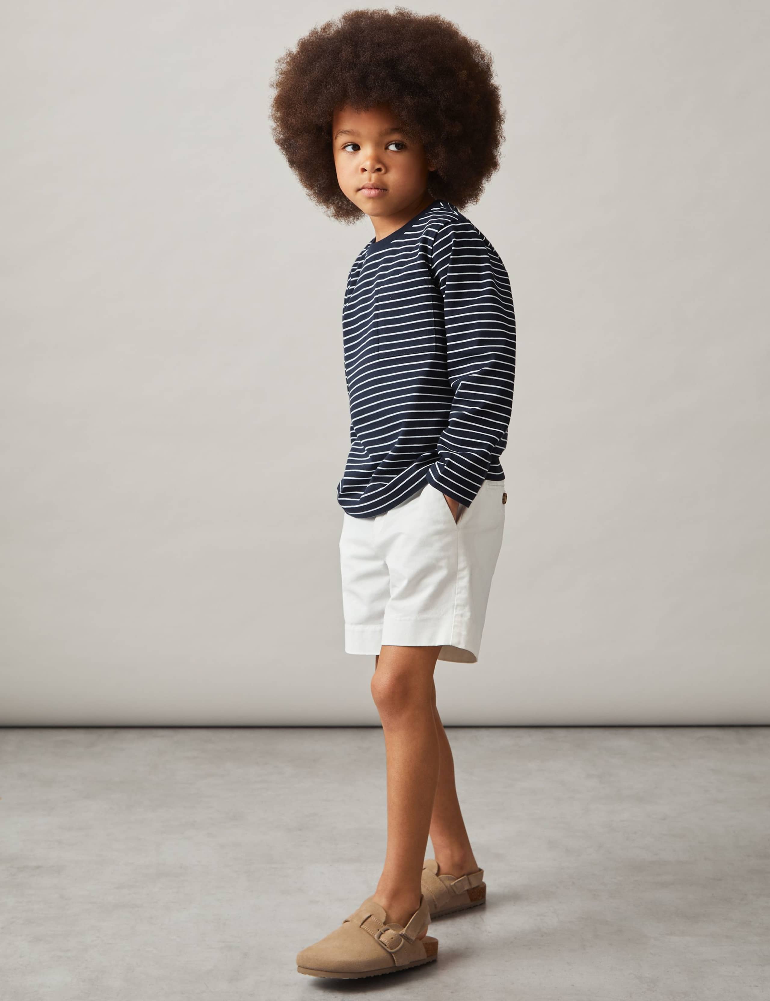 Cotton Rich Striped T-Shirt (3-14 Yrs) 1 of 4