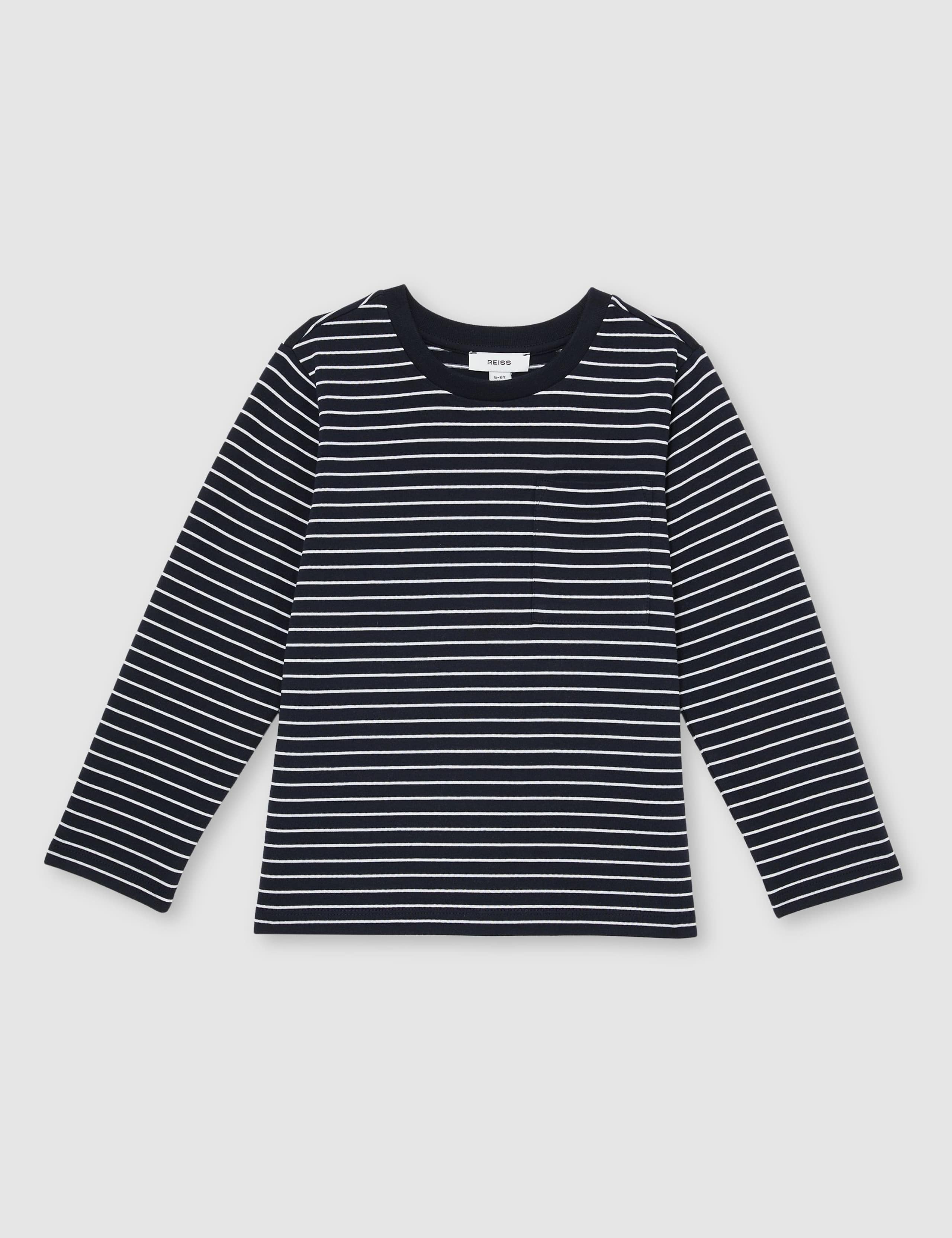 Cotton Rich Striped T-Shirt (3-14 Yrs) 2 of 4
