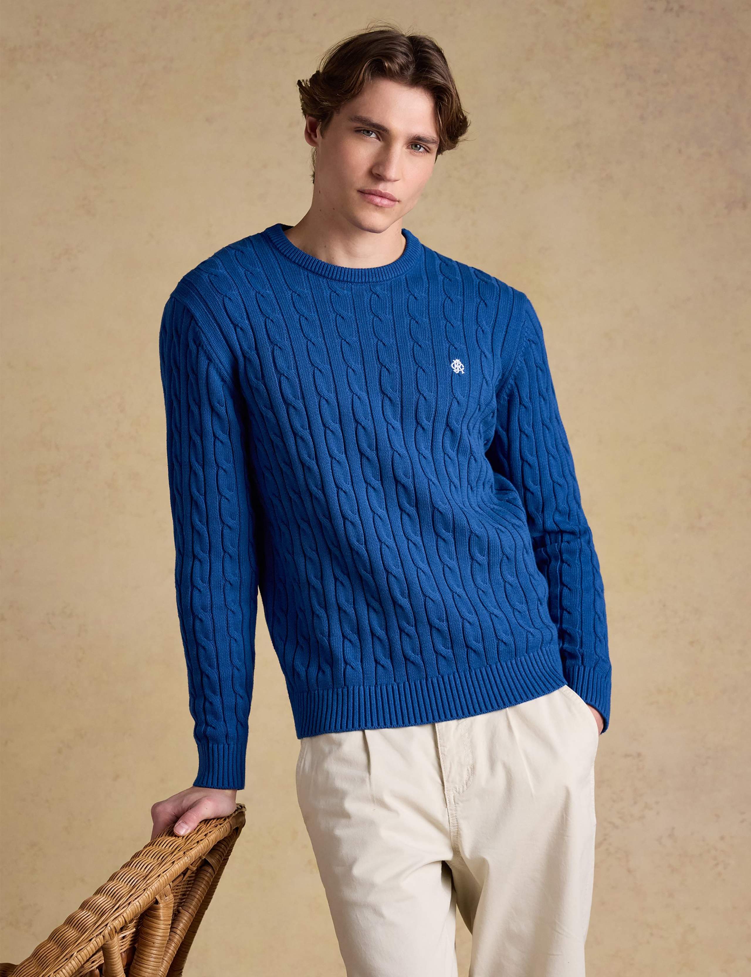 Pure Cotton Cable Knit Jumper 5 of 9