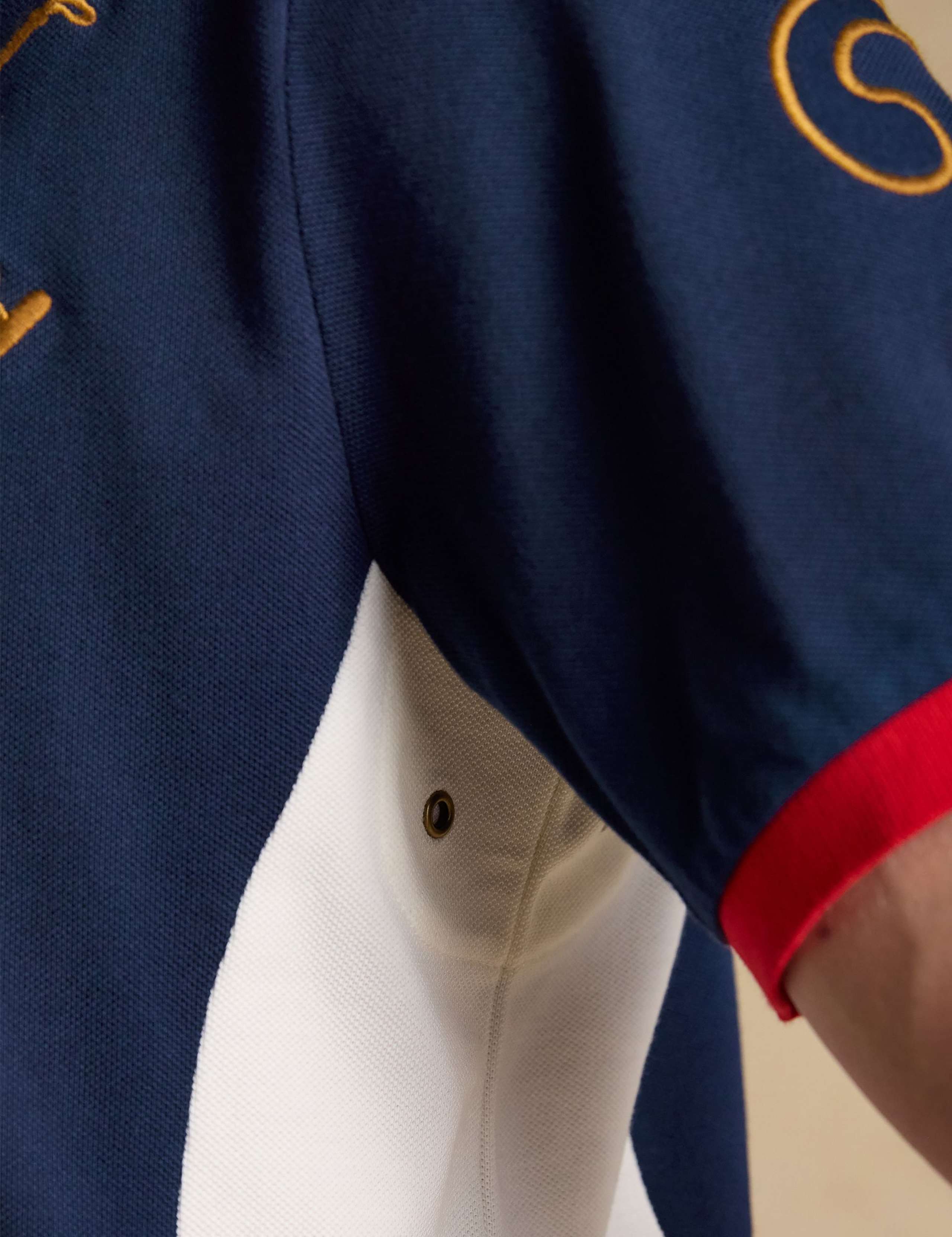 Pure Cotton Pique Embroidered Polo Shirt 8 of 11