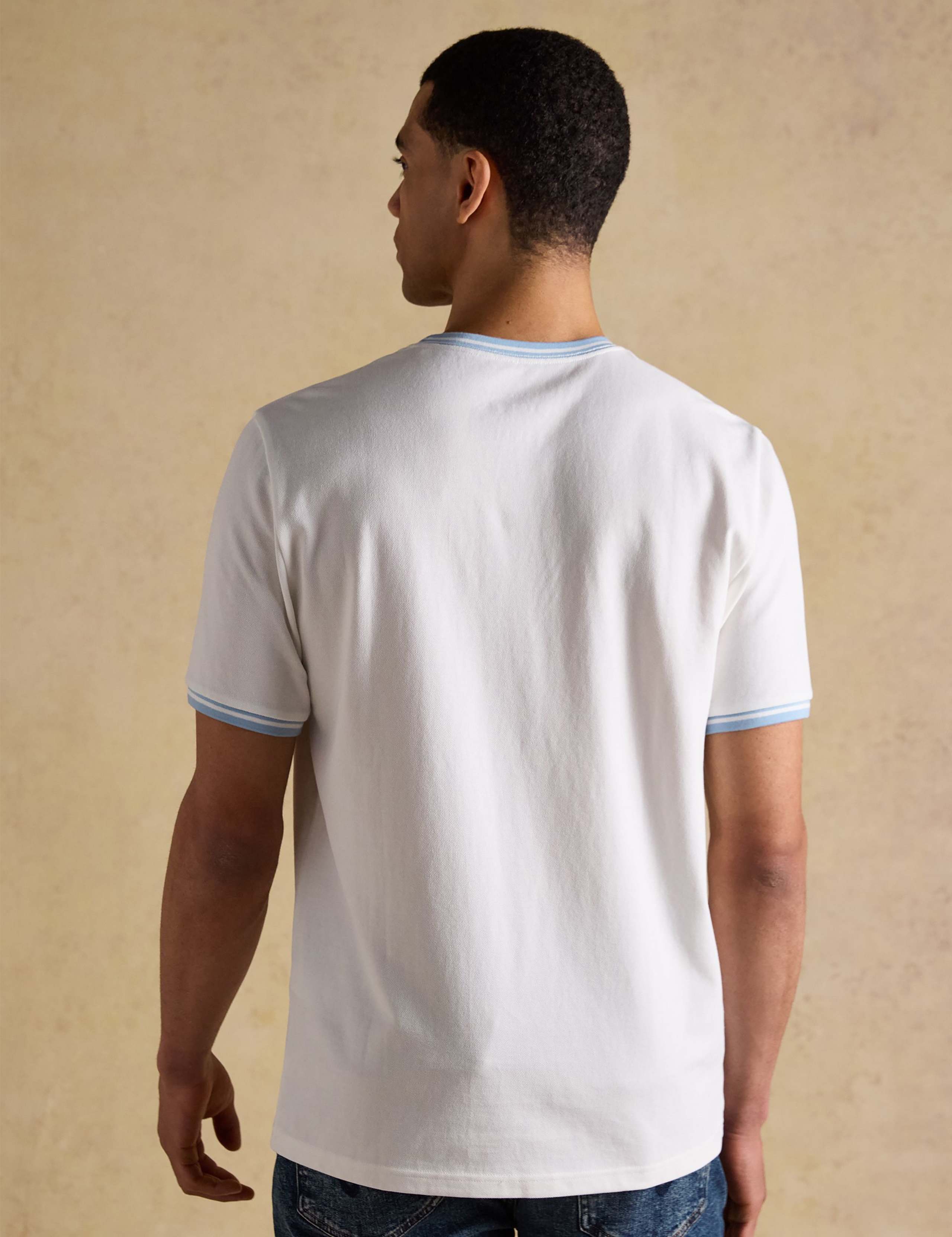 Cotton Rich Pique Crew Neck T-Shirt 4 of 7