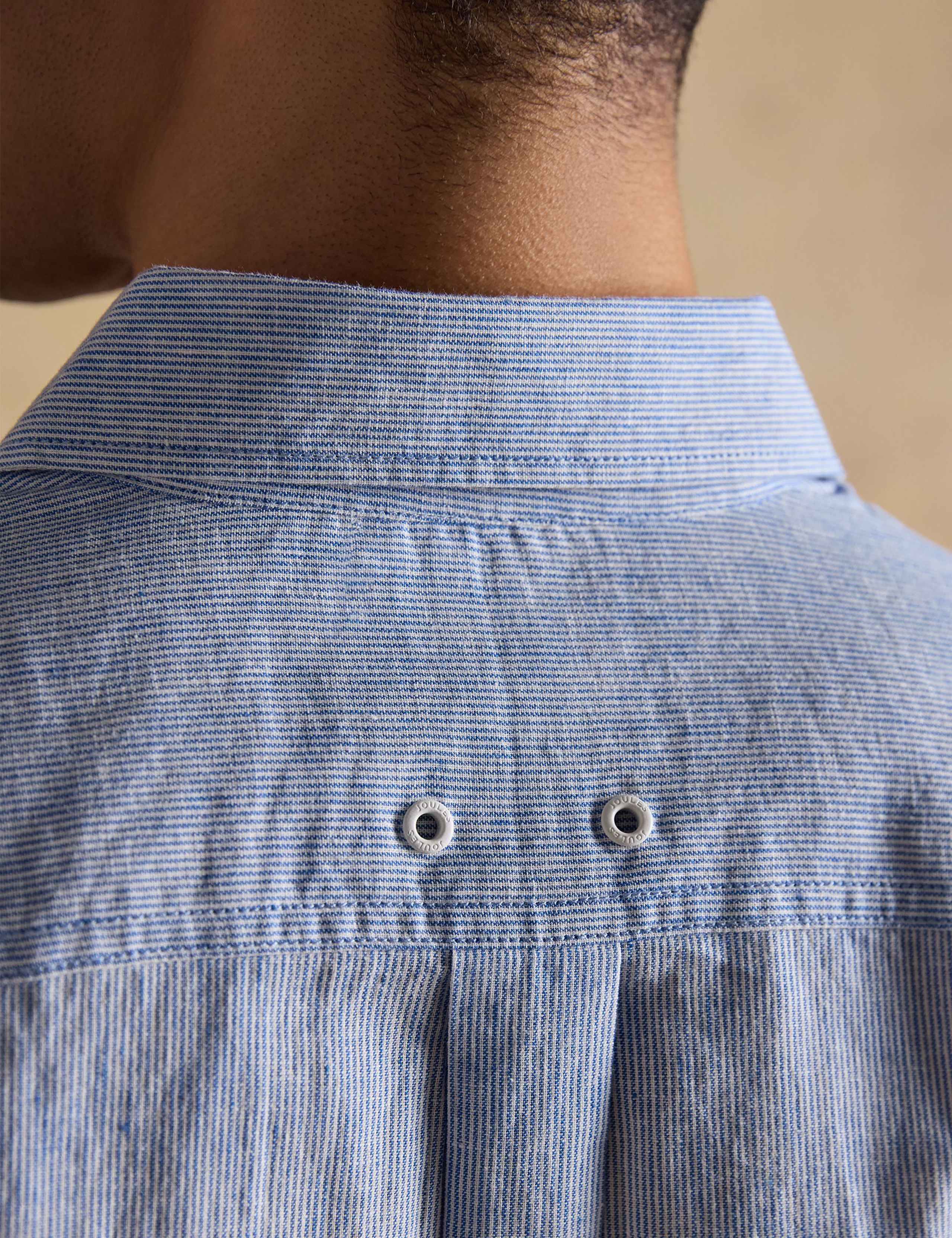 Regular Fit Linen Blend Striped Shirt 6 of 8