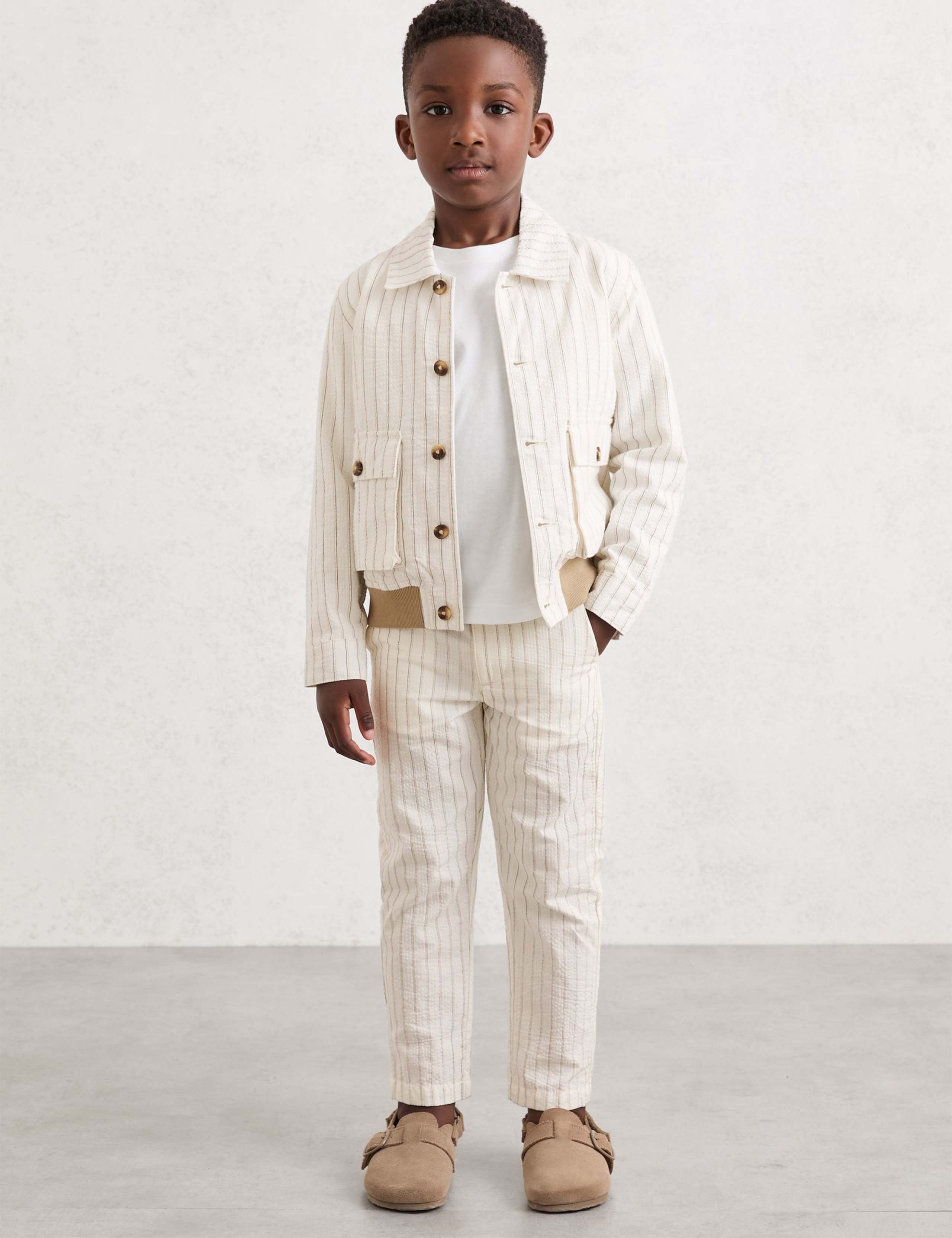 Pure Cotton Striped Harrington Jacket (3-14 Yrs) 3 of 4