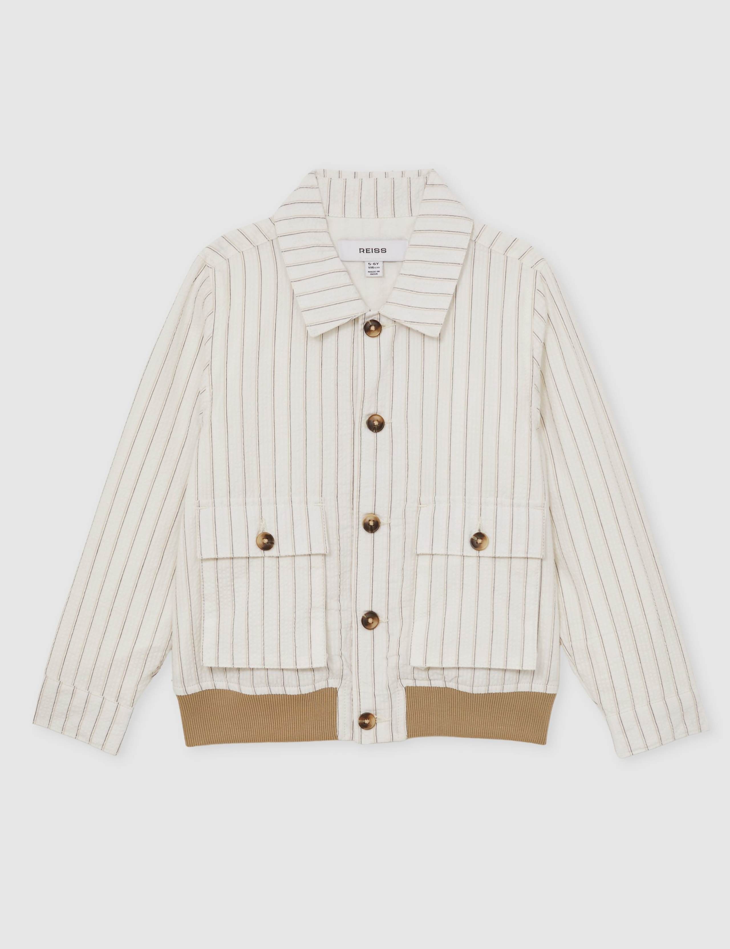 Pure Cotton Striped Harrington Jacket (3-14 Yrs) 2 of 4