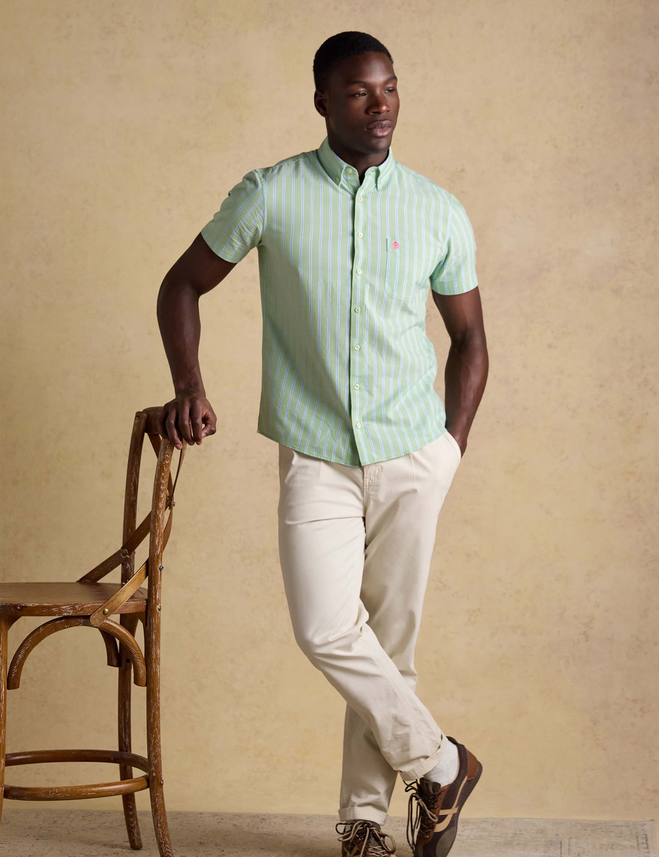 Pure Cotton Striped Oxford Shirt 4 of 8
