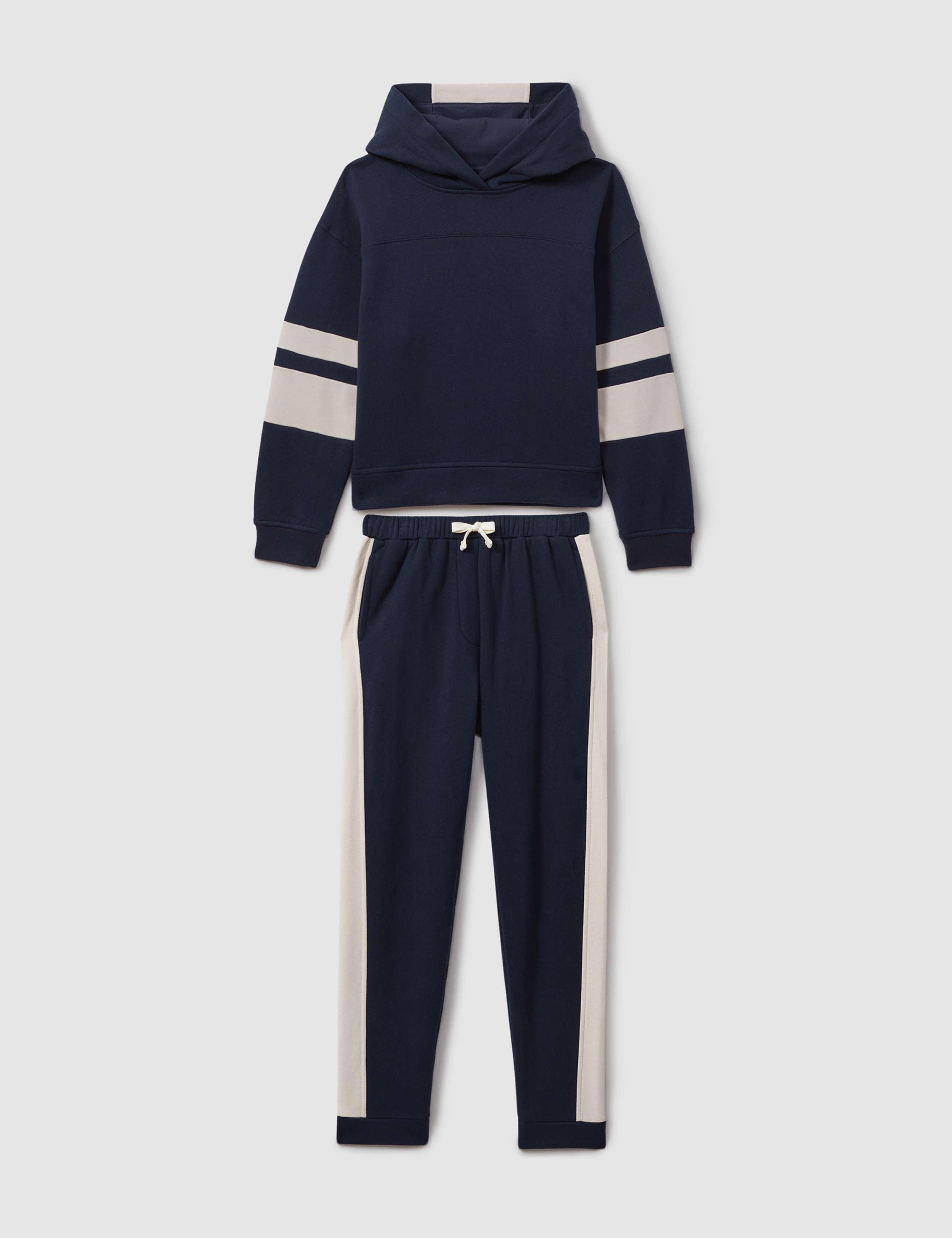 Cotton Rich Striped Top & Bottom Outfit (4-14 Yrs) 2 of 5