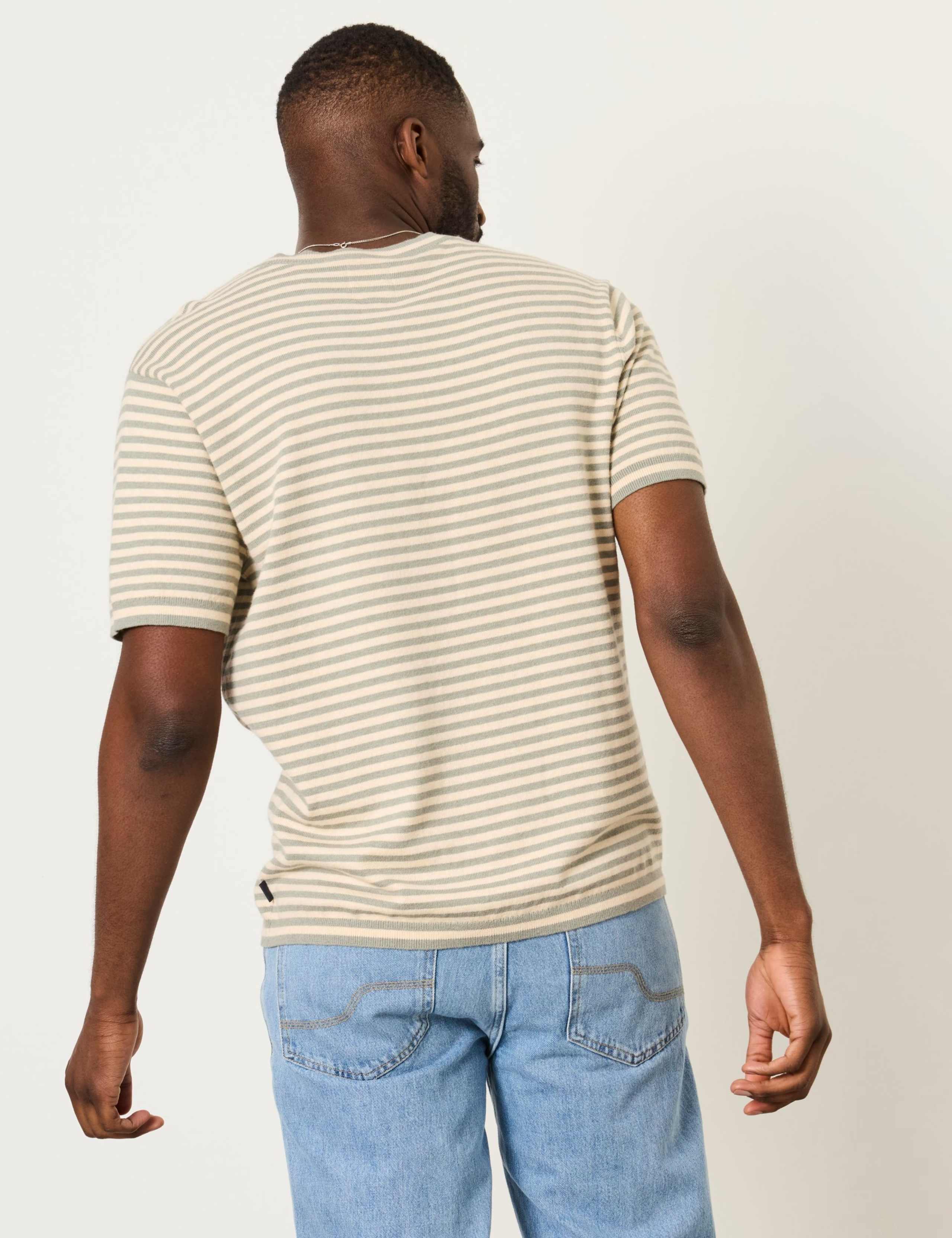 Cotton Rich Striped T-Shirt with Cashmere 3 of 6