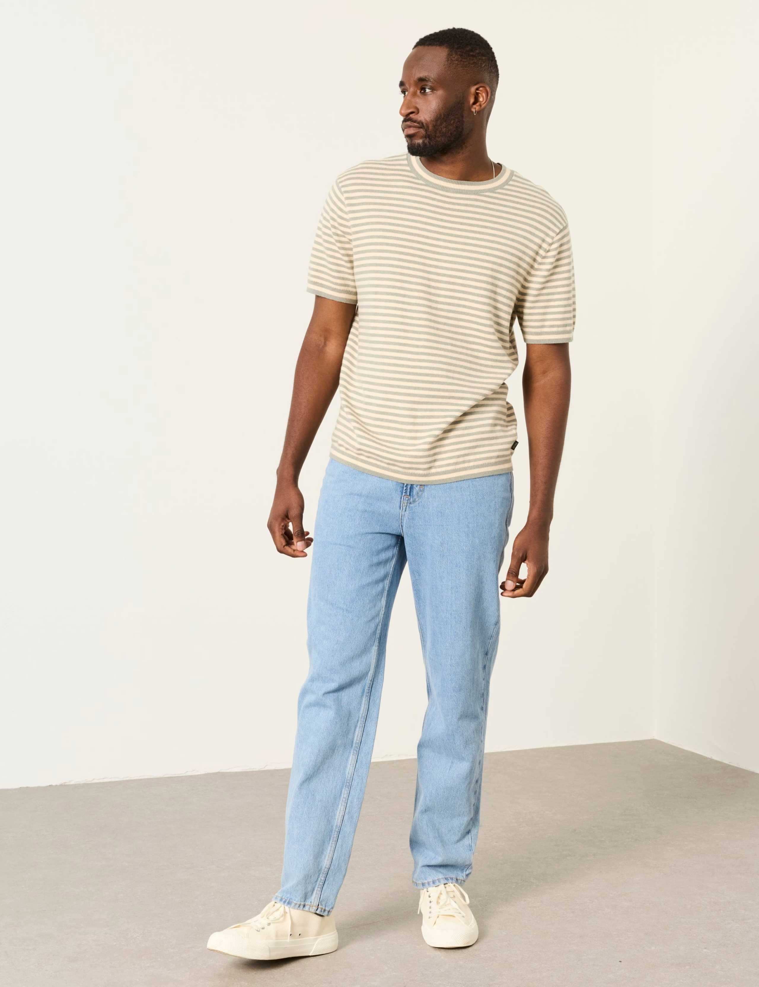 Cotton Rich Striped T-Shirt with Cashmere 4 of 6