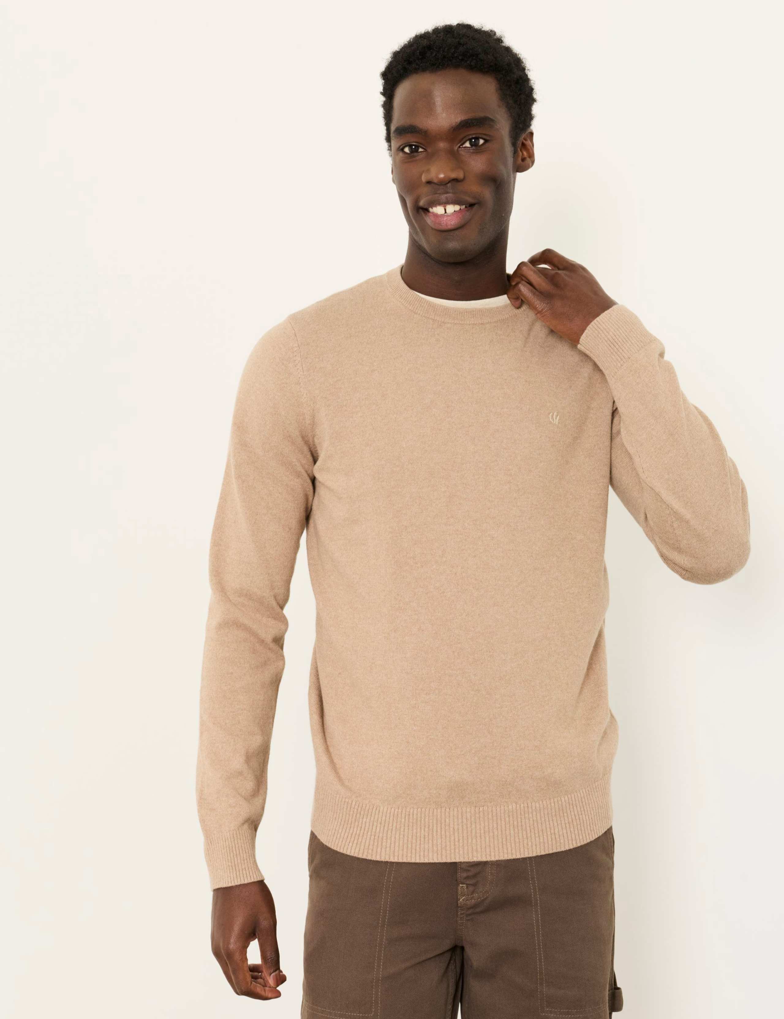 Cotton Rich Crew Neck Jumper with Cashmere 3 of 6
