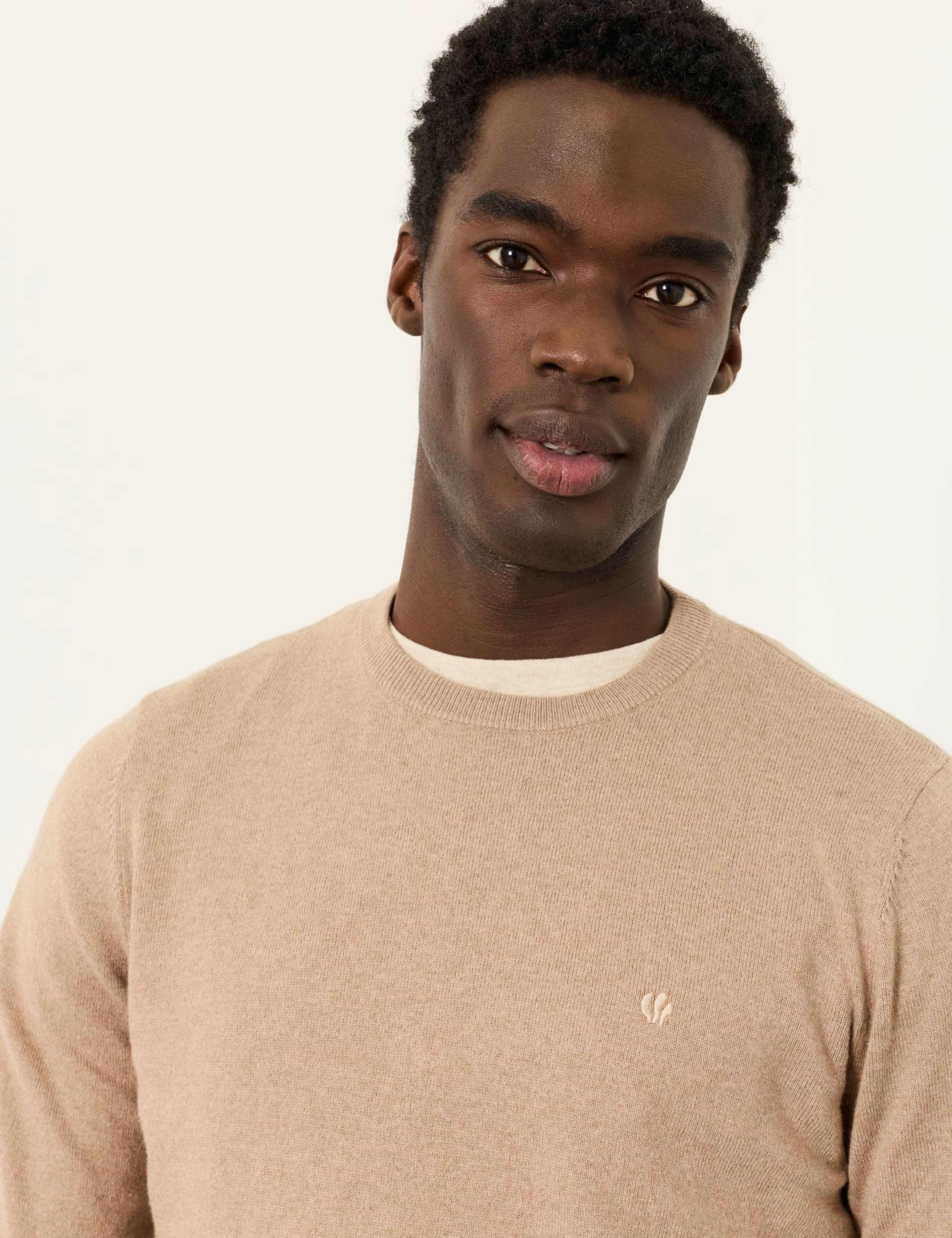 Cotton Rich Crew Neck Jumper with Cashmere 6 of 6