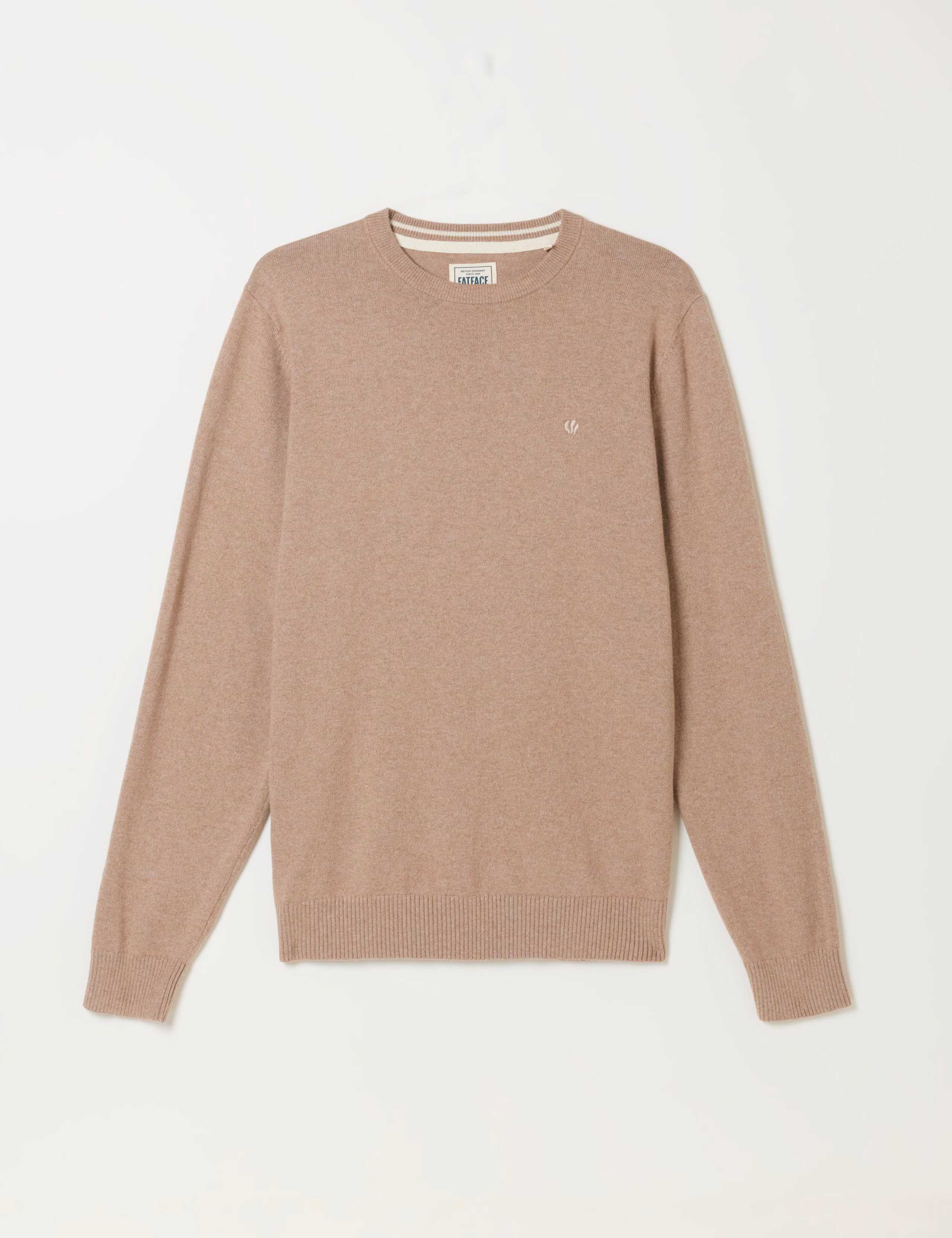 Cotton Rich Crew Neck Jumper with Cashmere 2 of 6