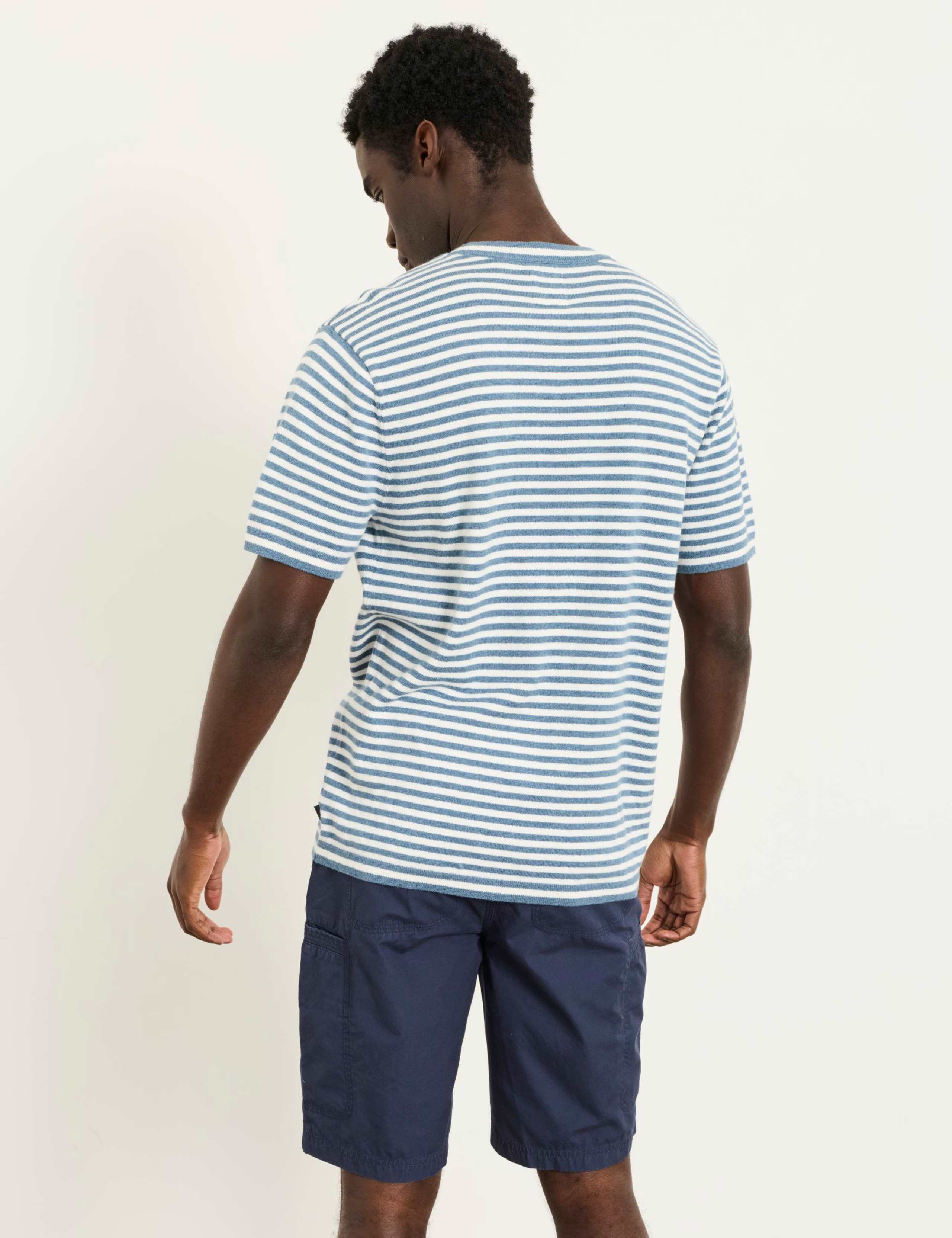 Cotton Rich Striped Crew Neck T-Shirt 3 of 5