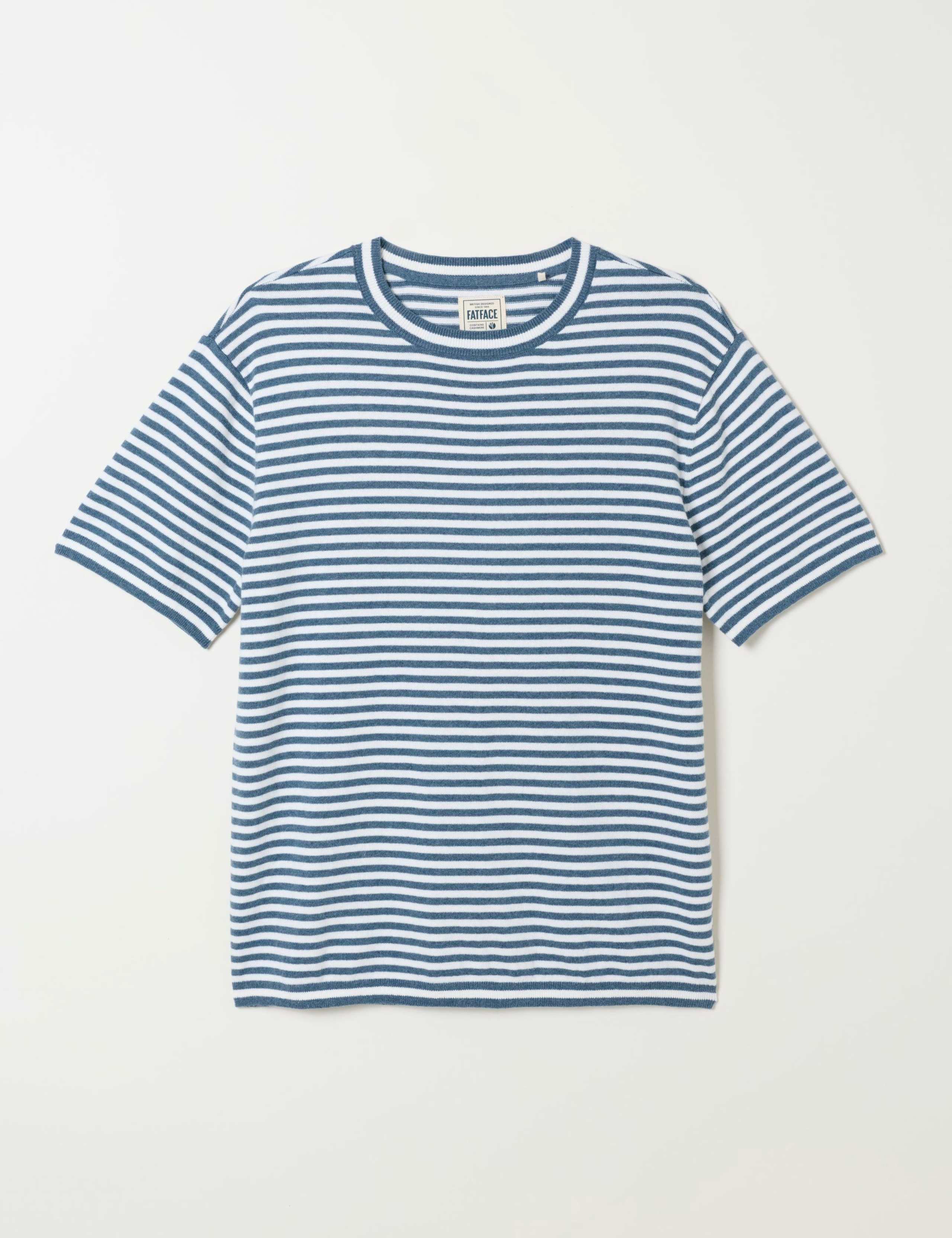 Cotton Rich Striped Crew Neck T-Shirt 2 of 5