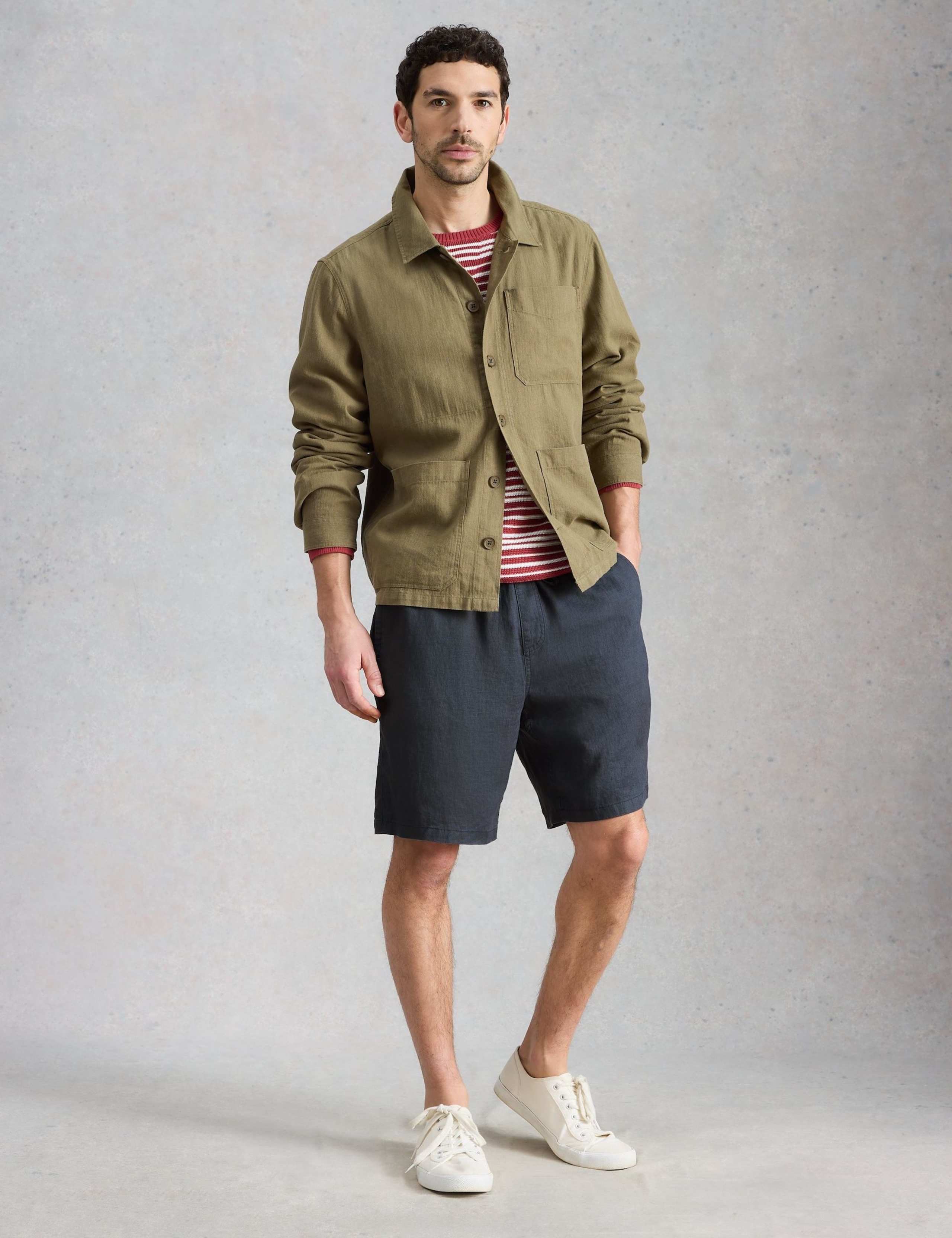 Pure Linen Elasticated Shorts 1 of 6