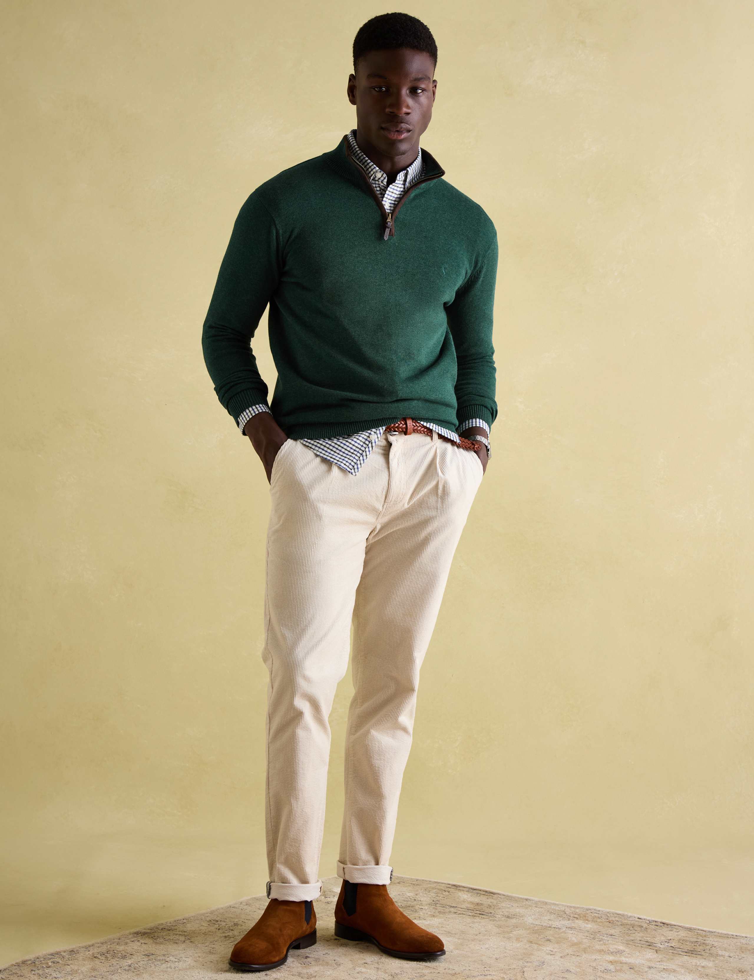 Pure Cotton Funnel Neck Half Zip Jumper 4 of 5
