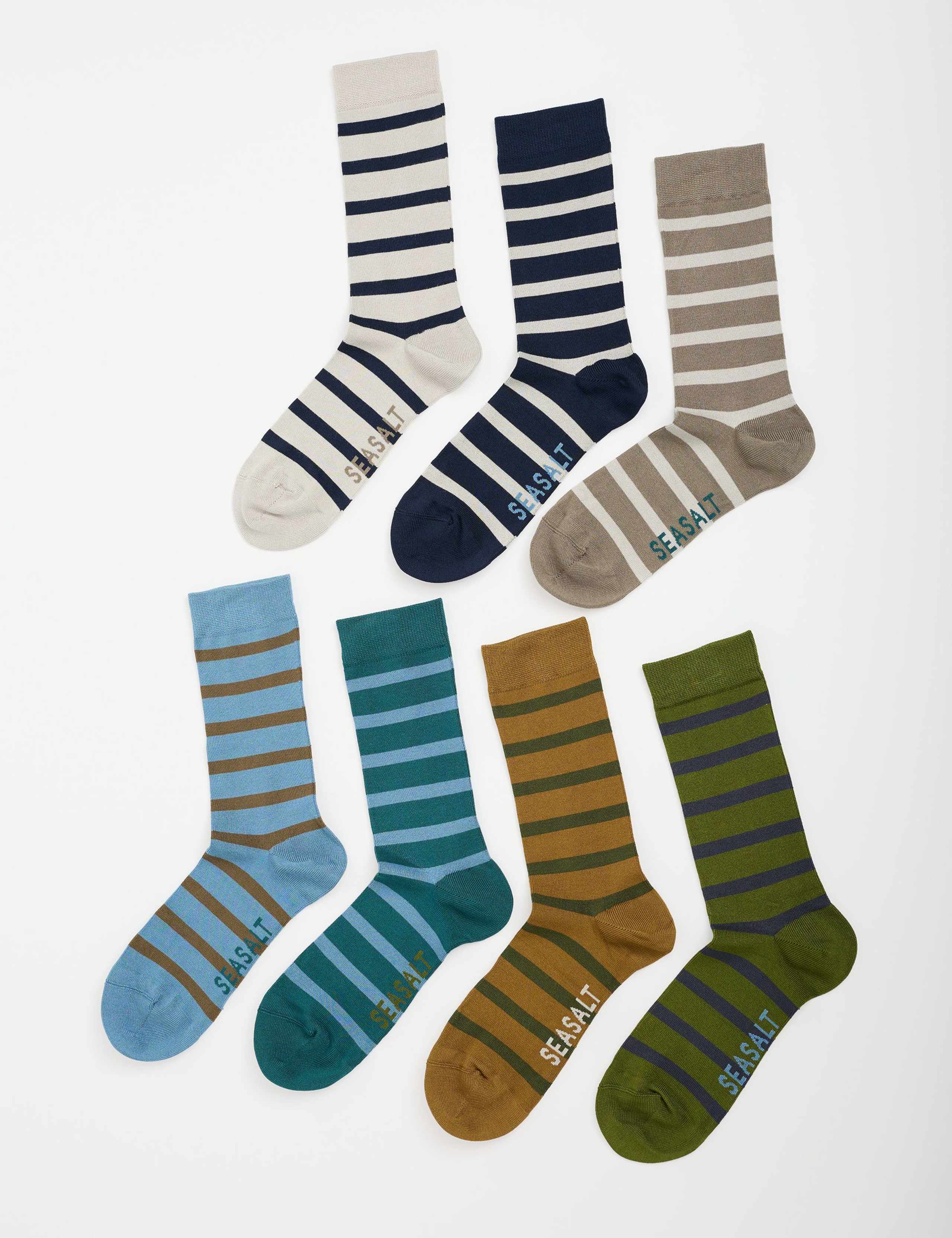 7 Pack Striped Socks 2 of 3