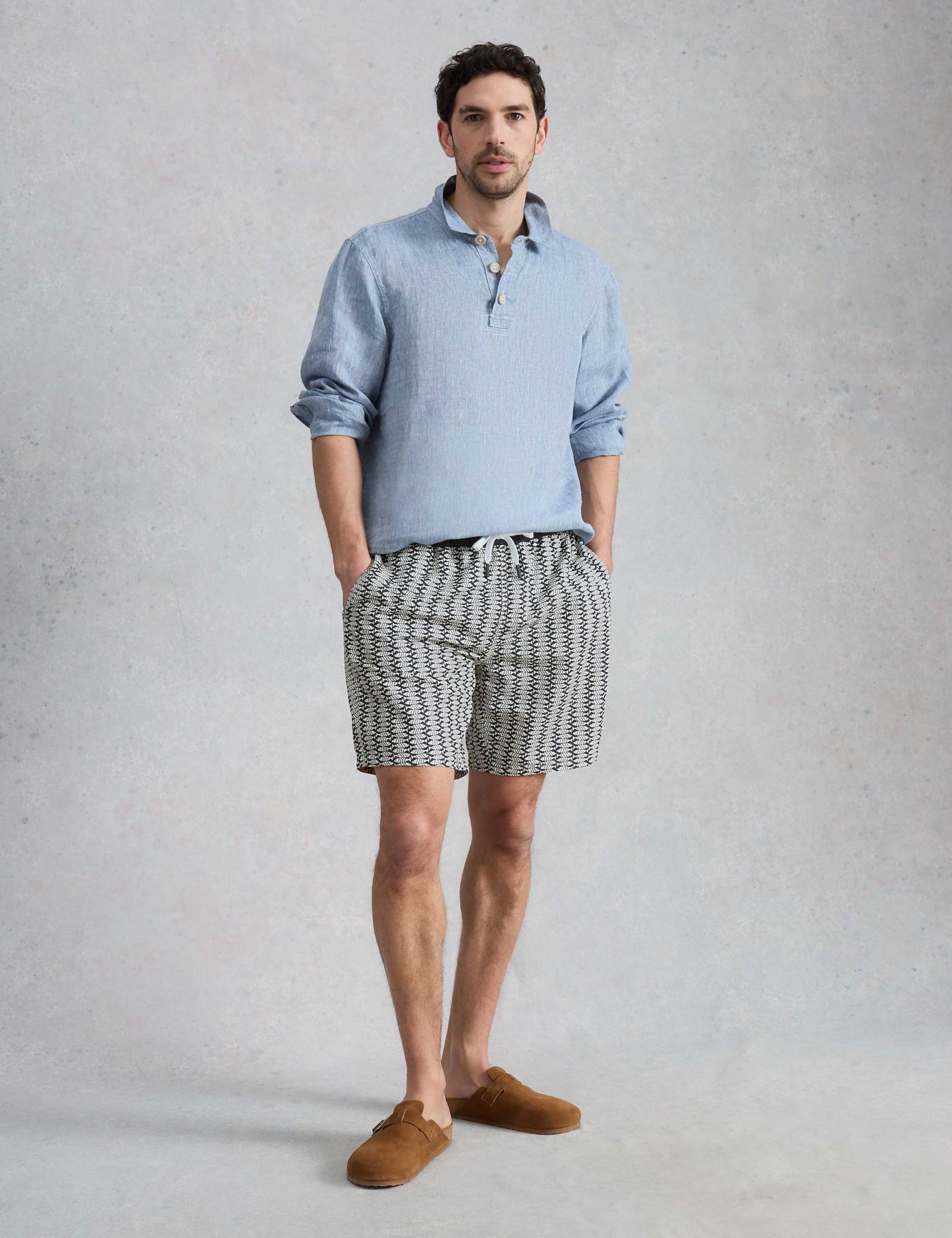 Fish Print Swim Shorts 1 of 6