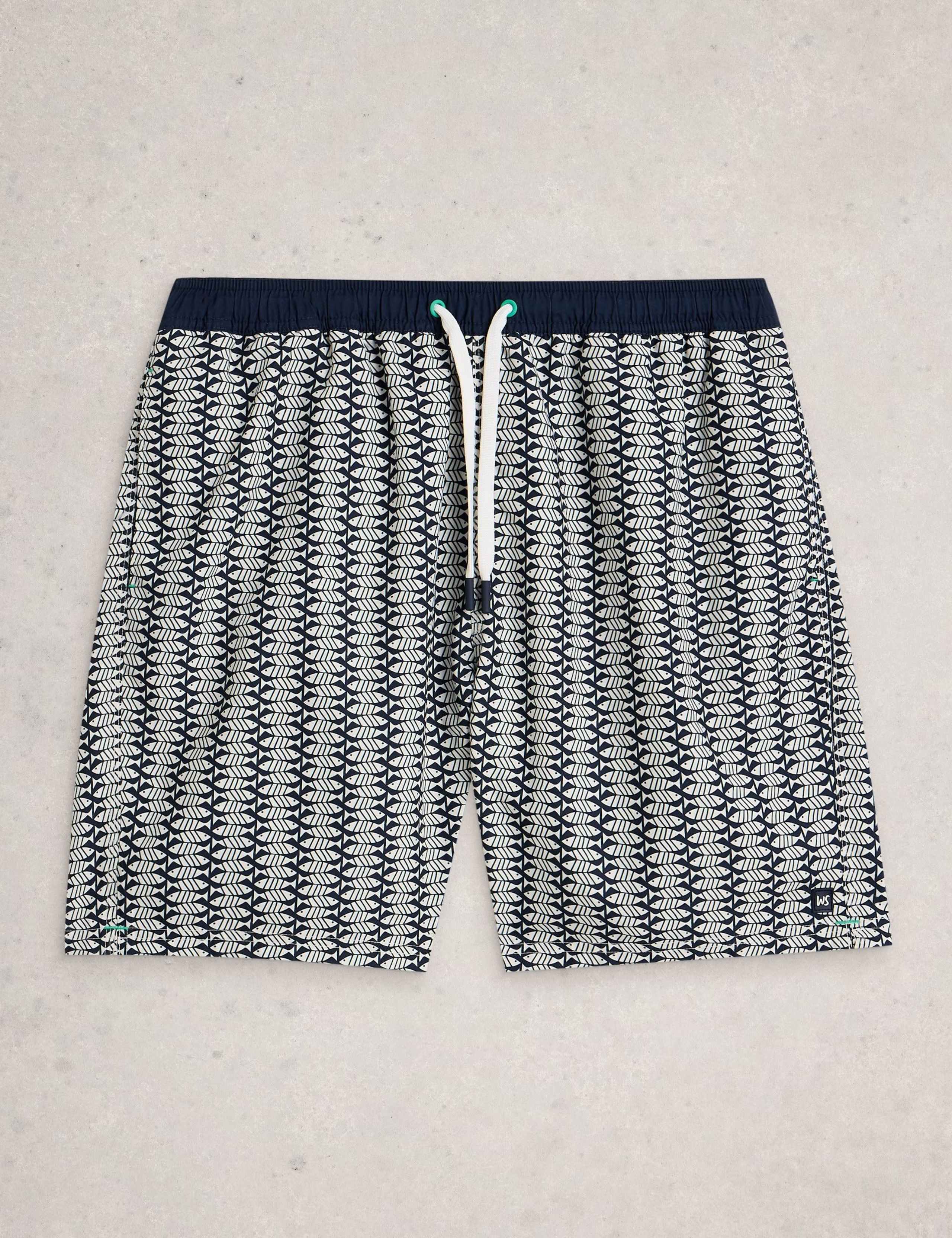 Fish Print Swim Shorts 2 of 6