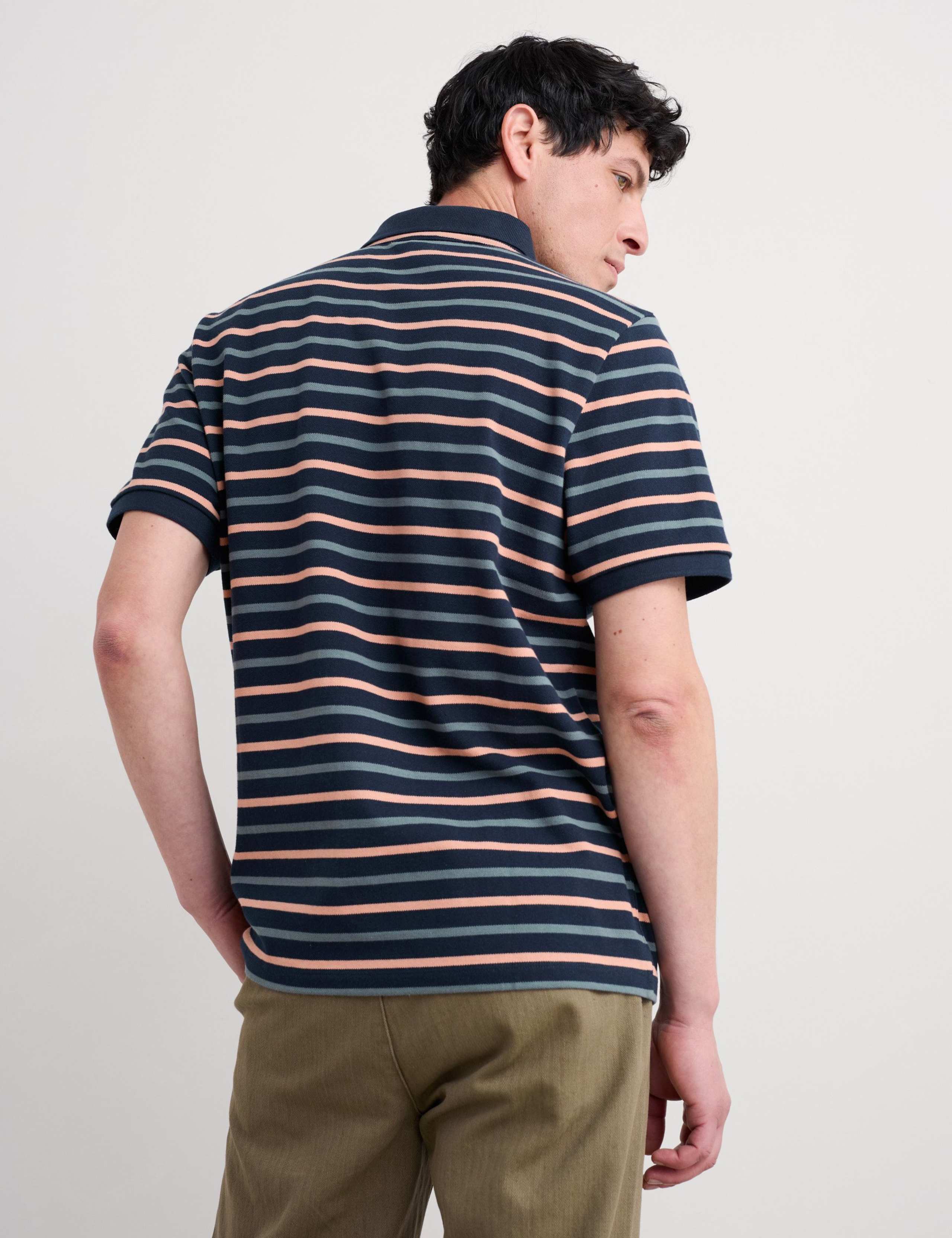 Pure Cotton Striped Polo Shirt 3 of 5