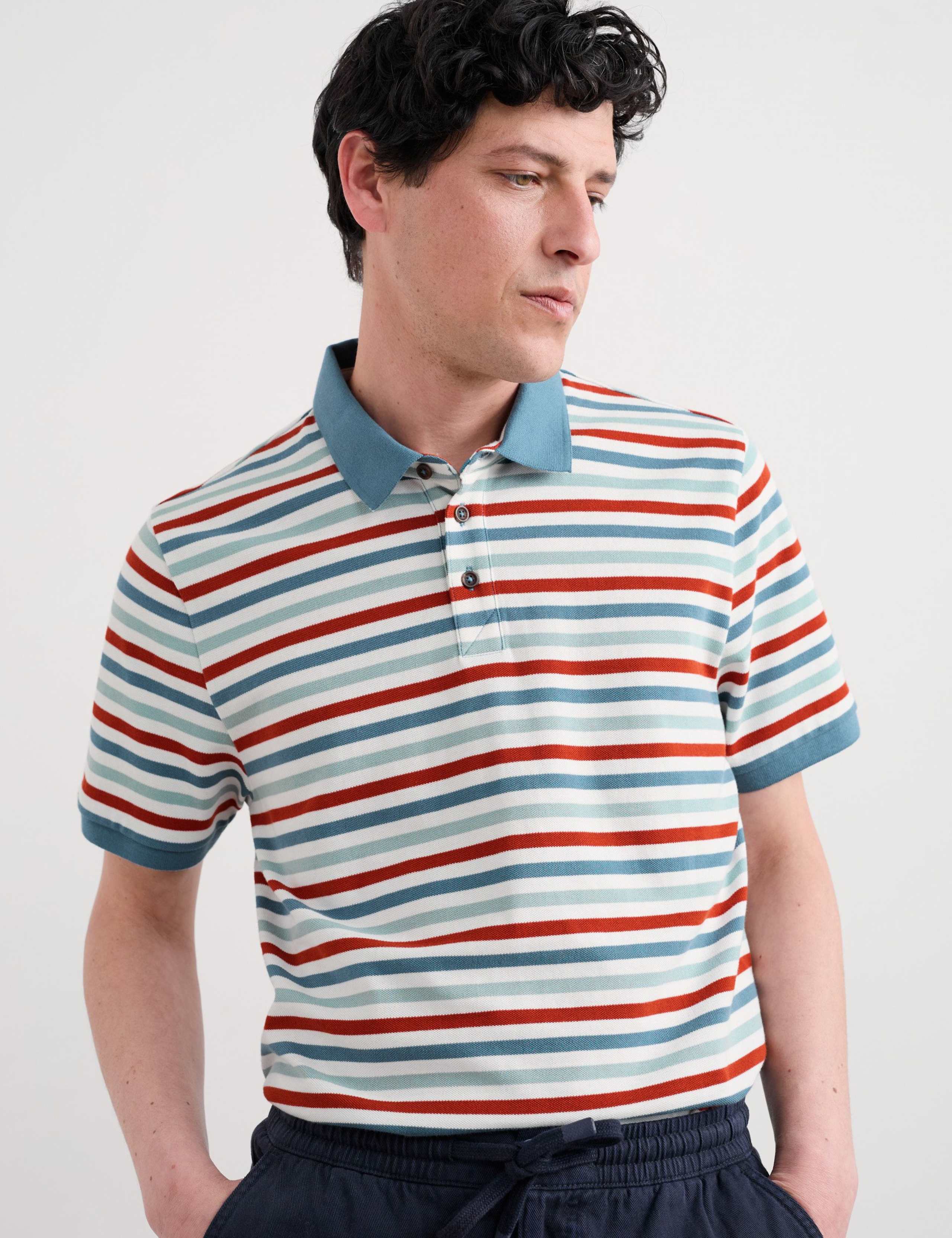 Men's Balefire Stripe Polo 4 of 5