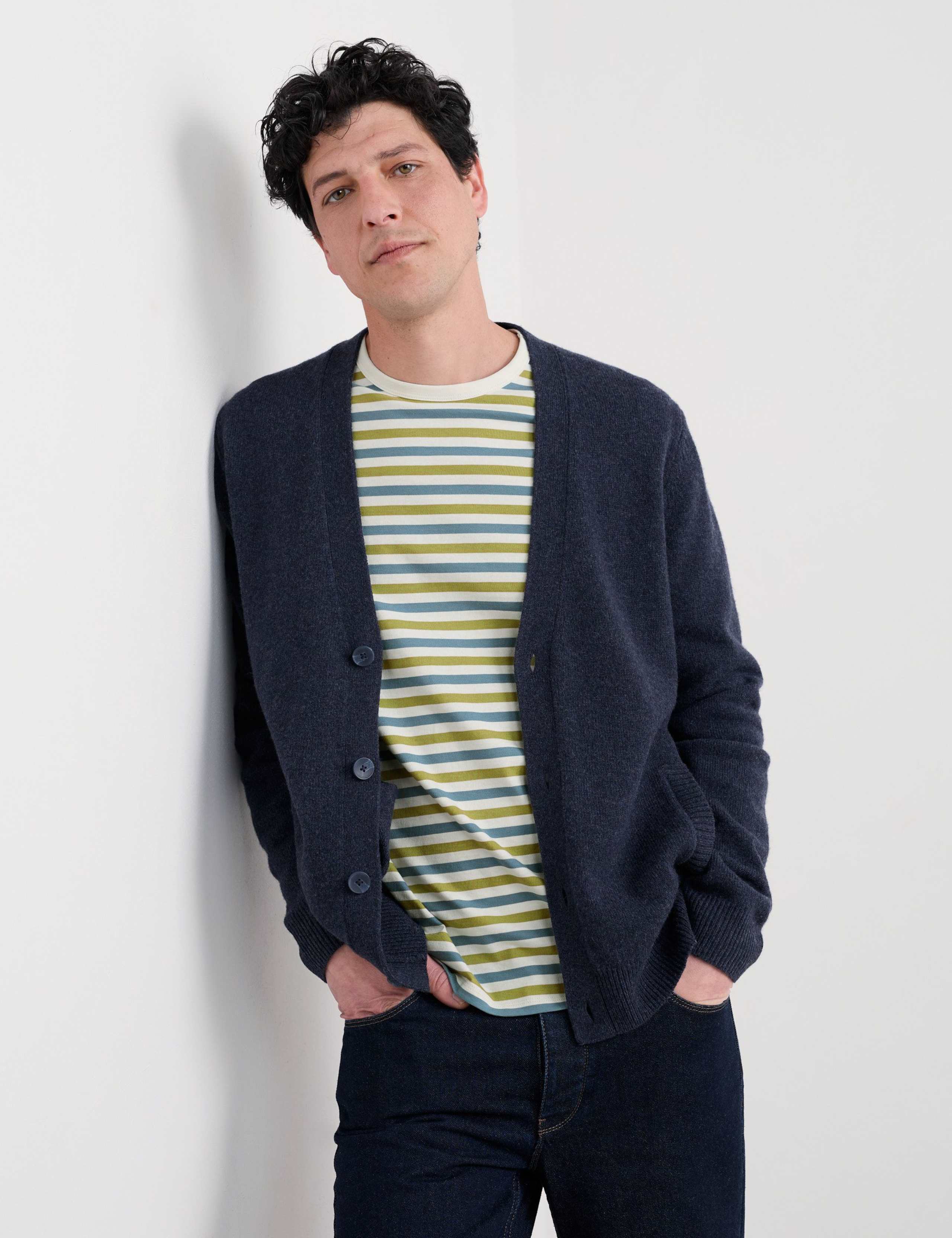 Lambswool Rich V Neck Cardigan 1 of 5