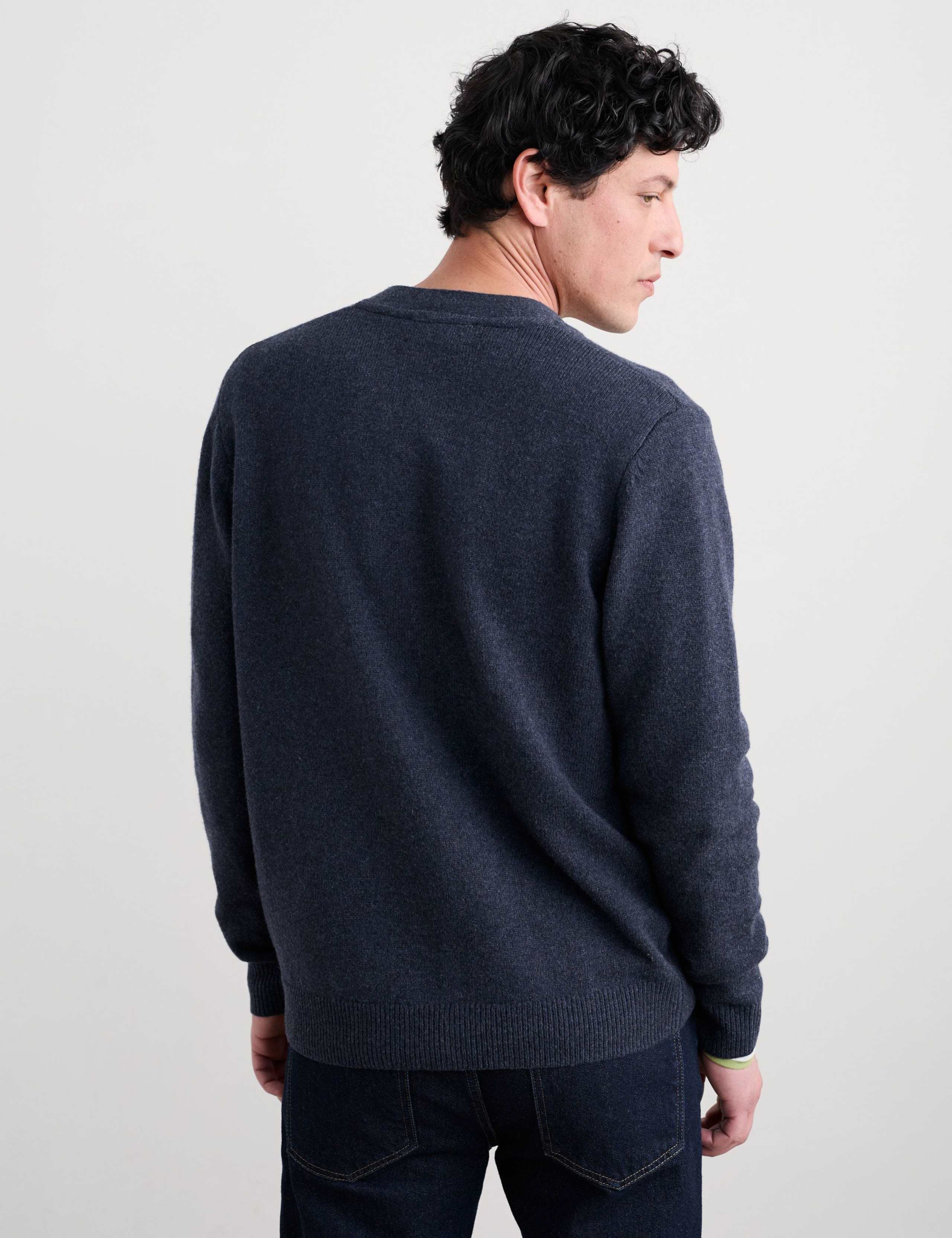 Lambswool Rich V Neck Cardigan 3 of 5