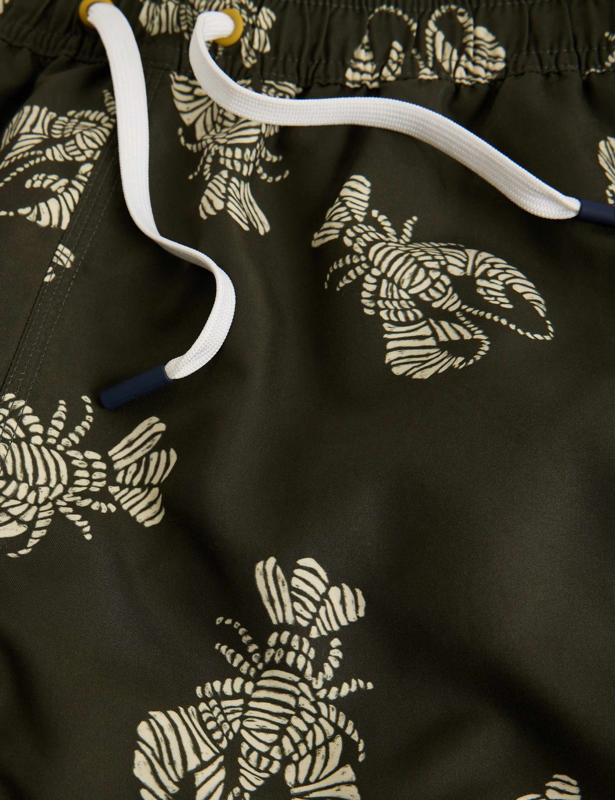 Pocketed Shrimp Print Swim Shorts 3 of 6