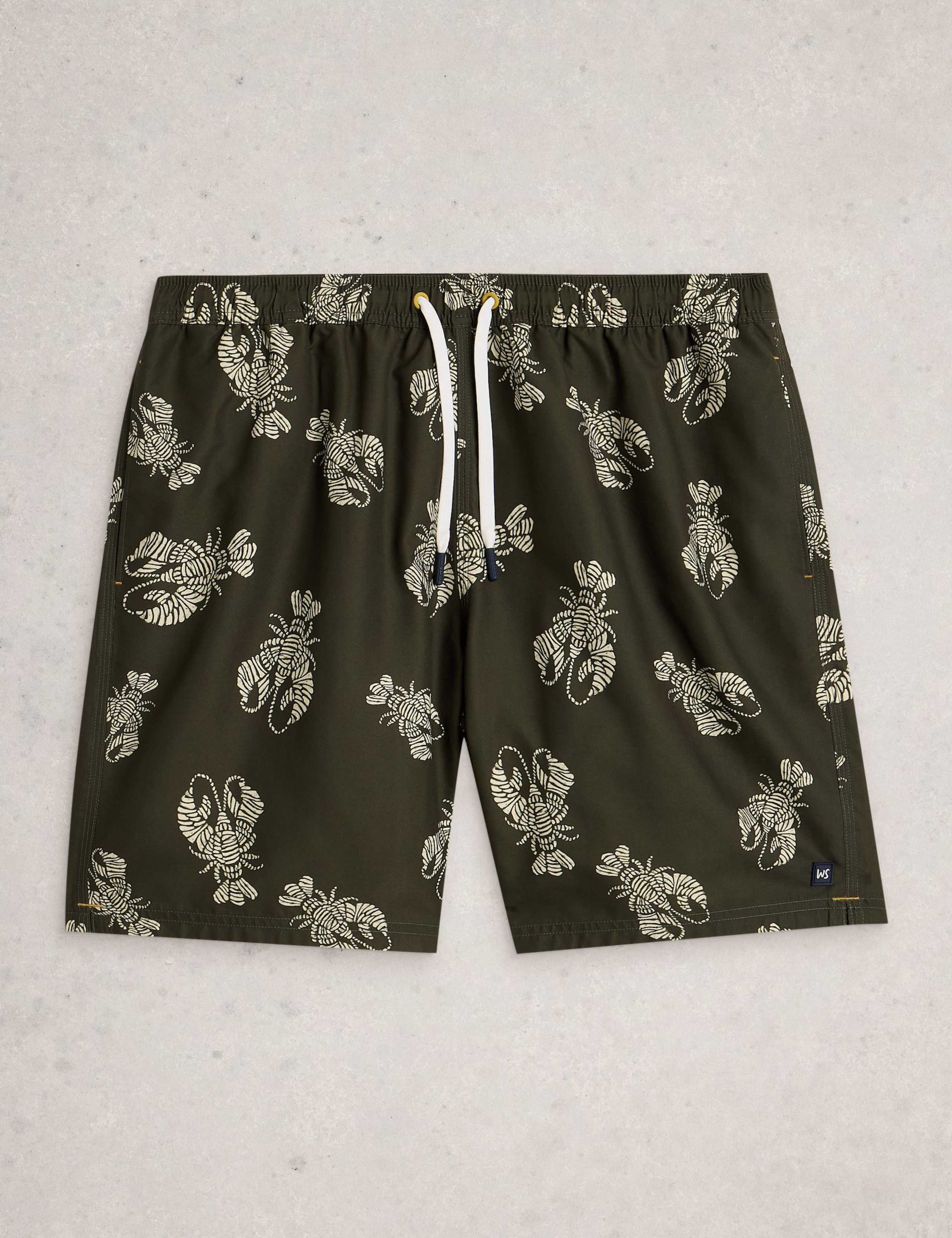 Pocketed Shrimp Print Swim Shorts 2 of 6