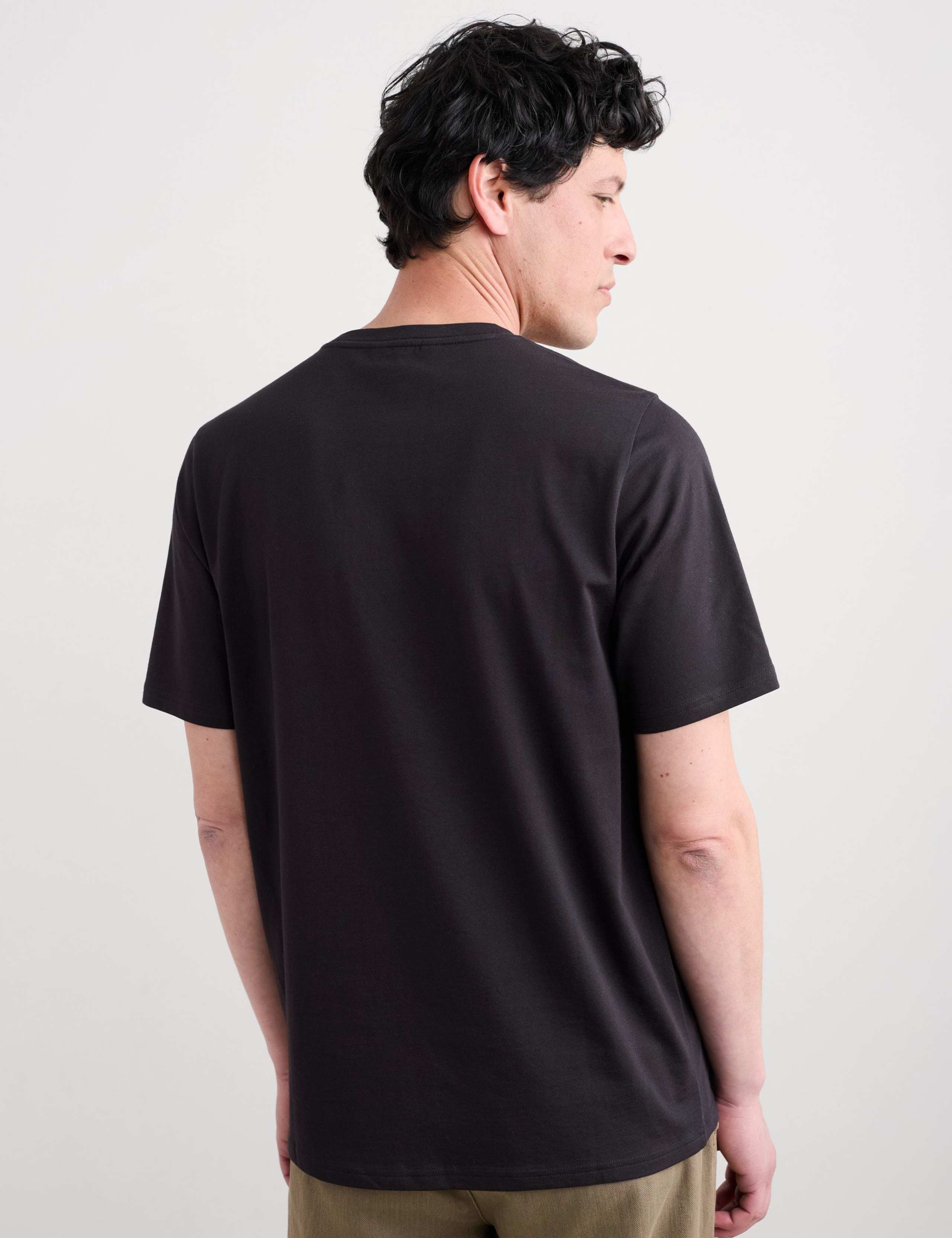 Pure Cotton Graphic Crew Neck T-Shirt 3 of 5