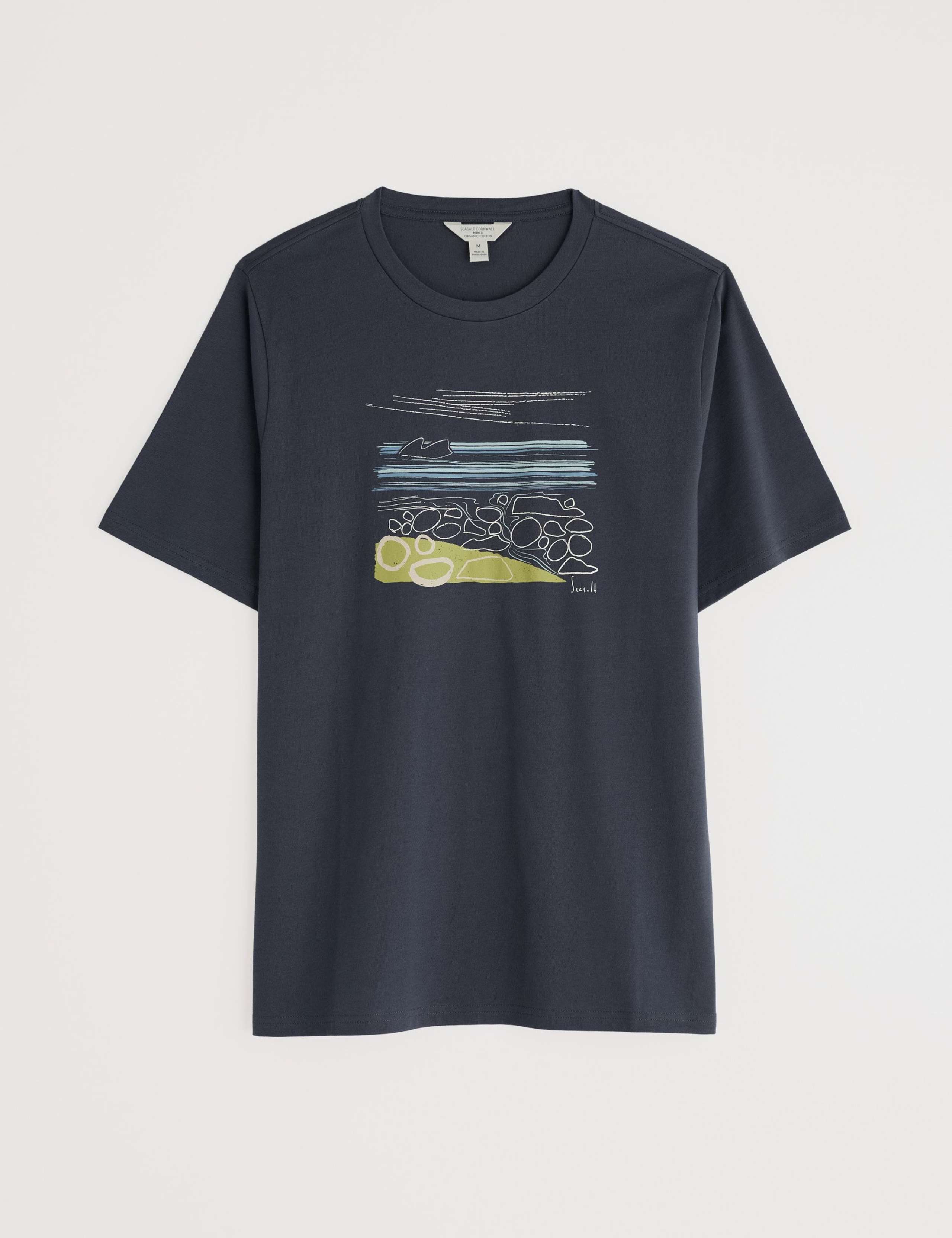 Pure Cotton Crew Neck Beach Graphic T-Shirt 2 of 5