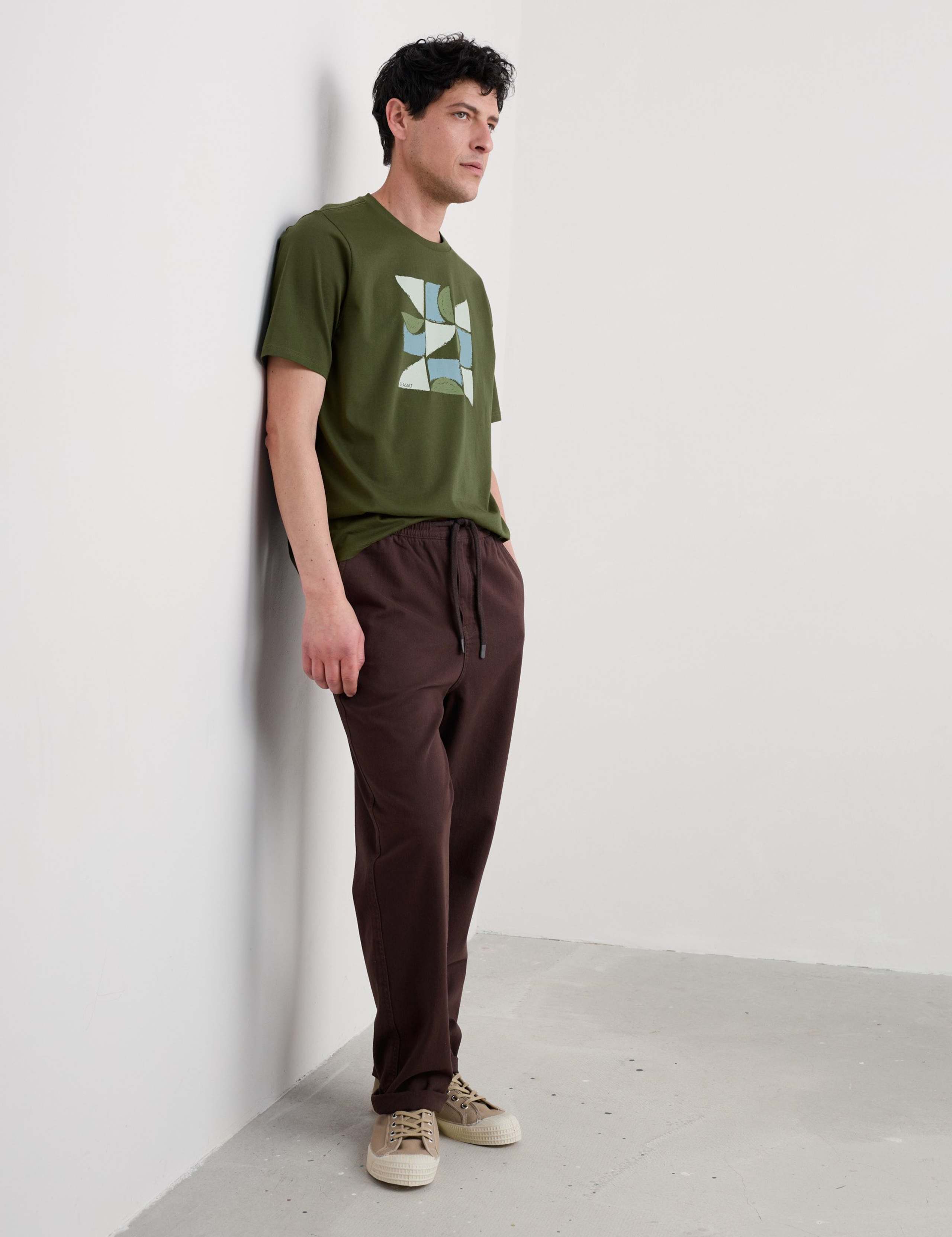 Pure Cotton Abstract Graphic T-Shirt 1 of 5