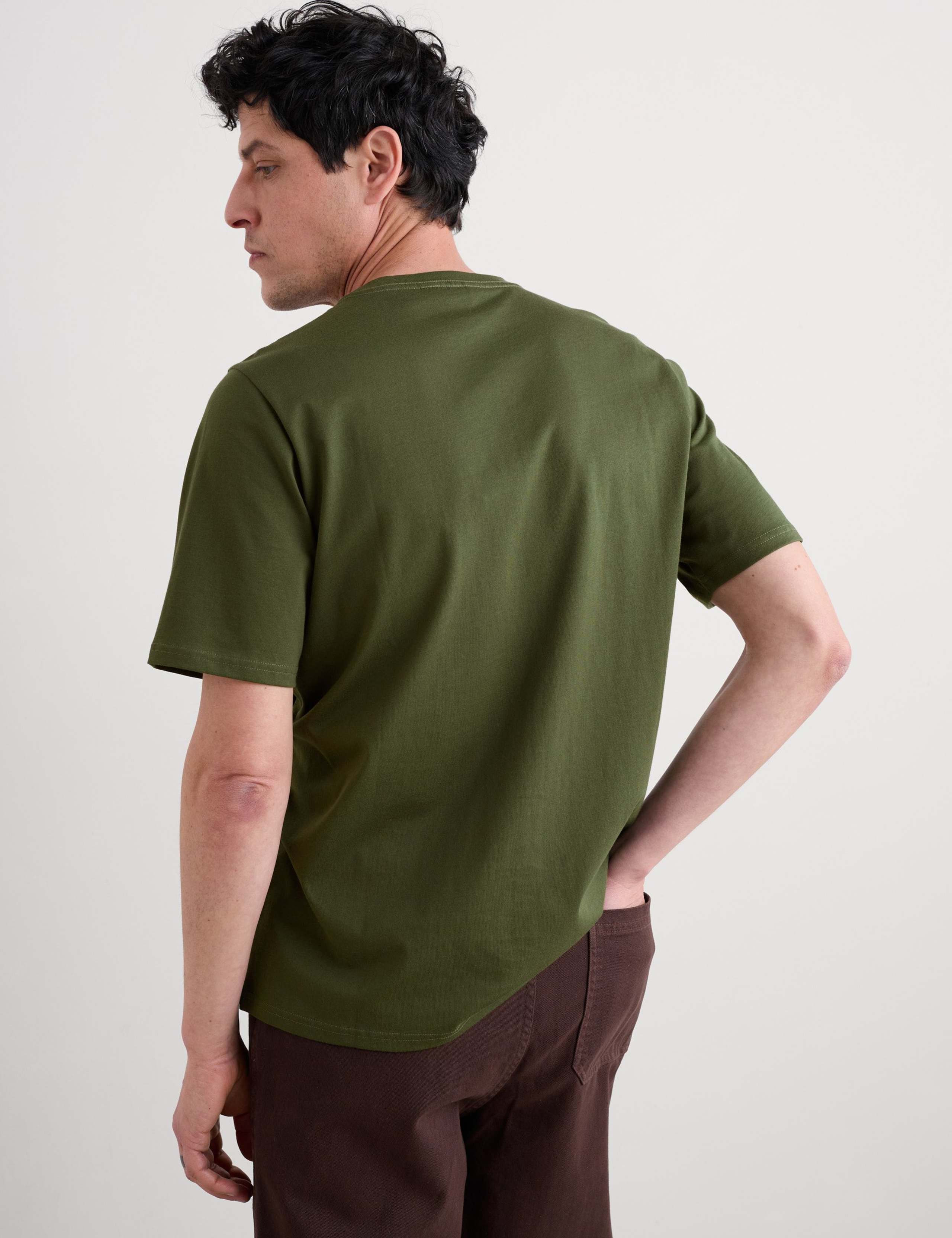 Pure Cotton Abstract Graphic T-Shirt 3 of 5