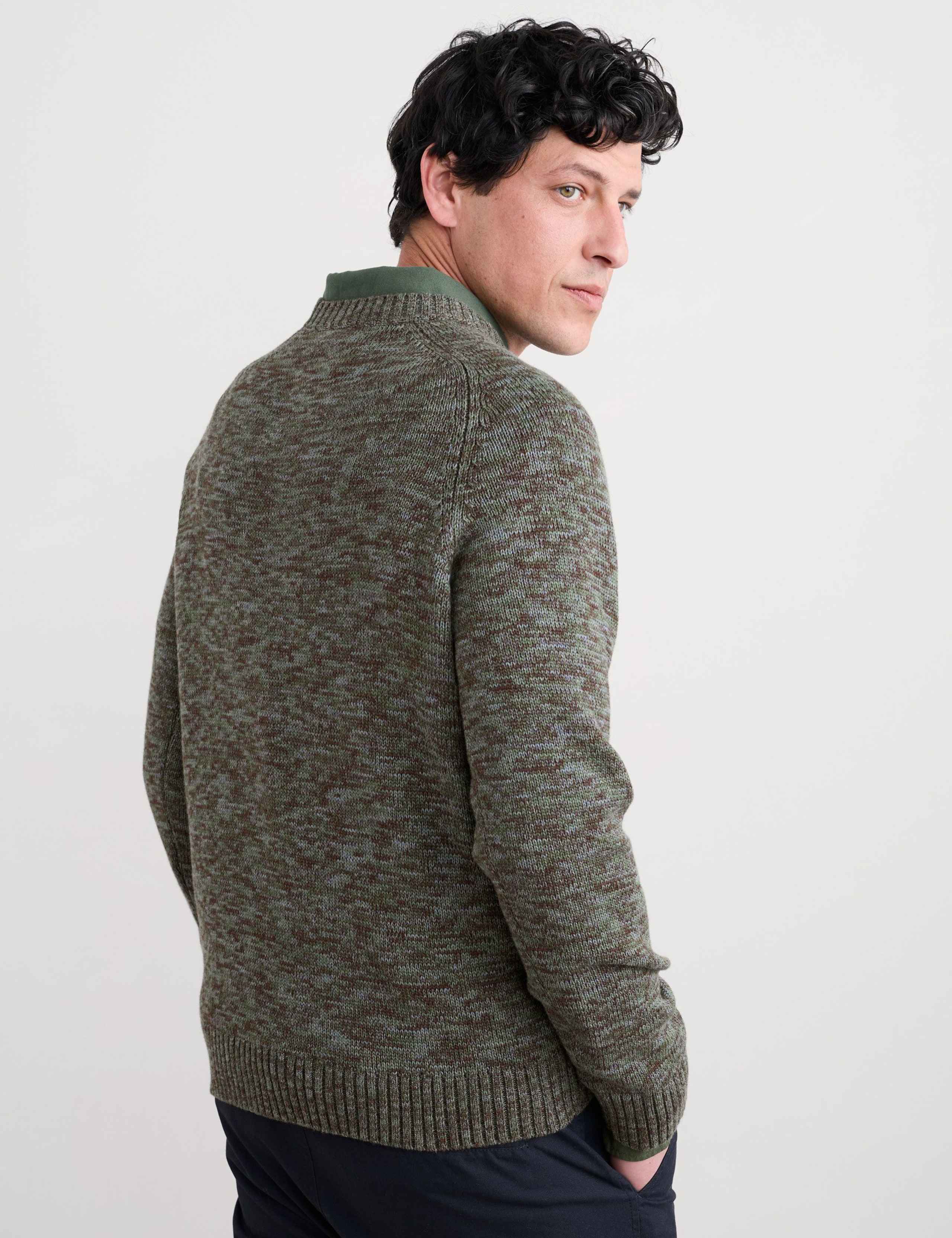 Pure Cotton Crew Neck Jumper 3 of 5