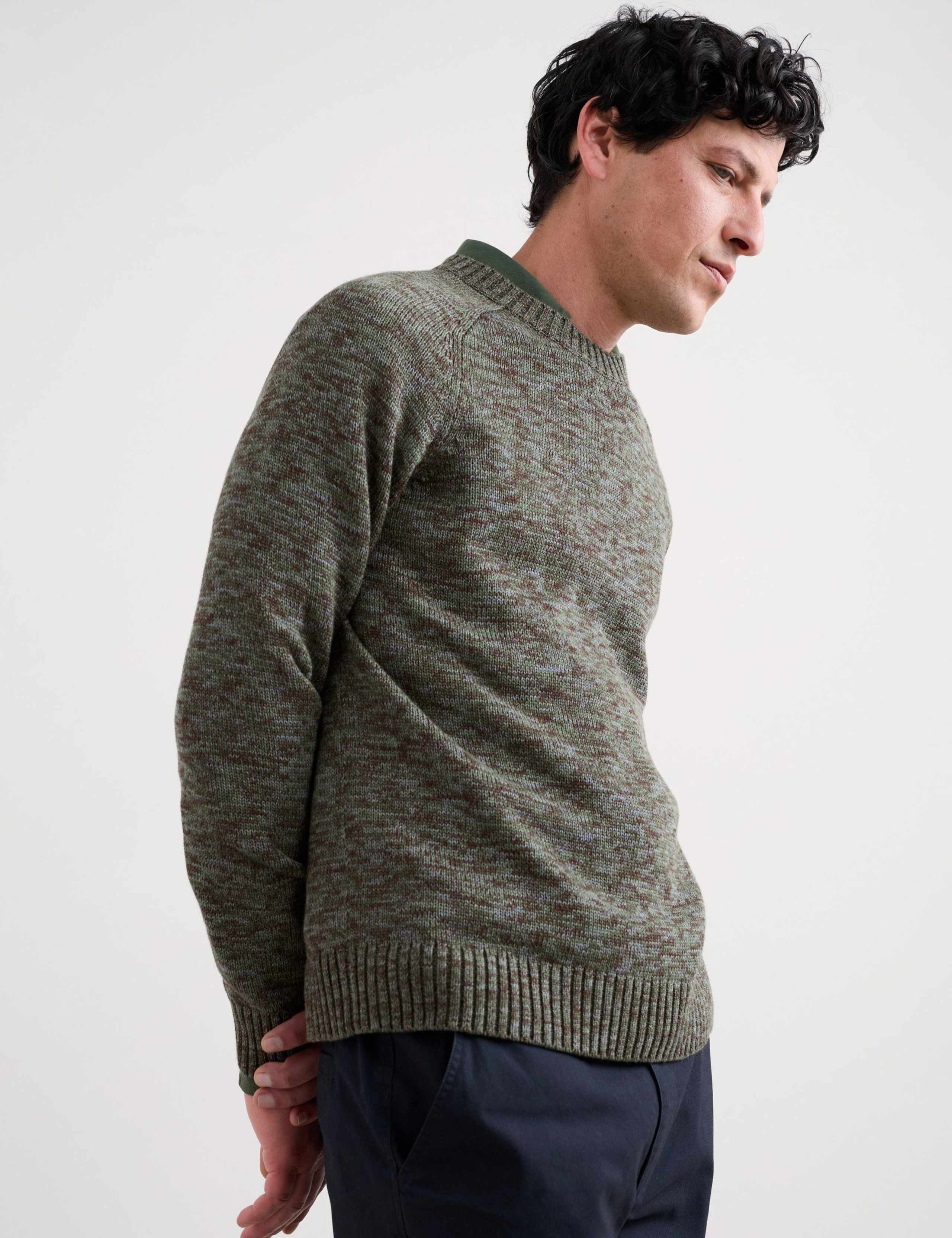 Pure Cotton Crew Neck Jumper 4 of 5