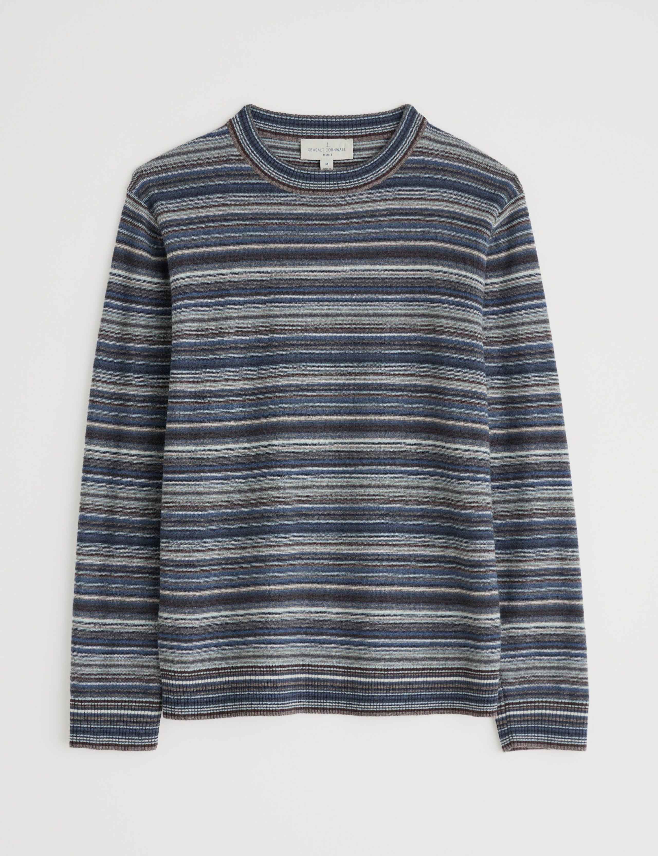 Lambswool Rich Striped Crew Neck Jumper 2 of 5