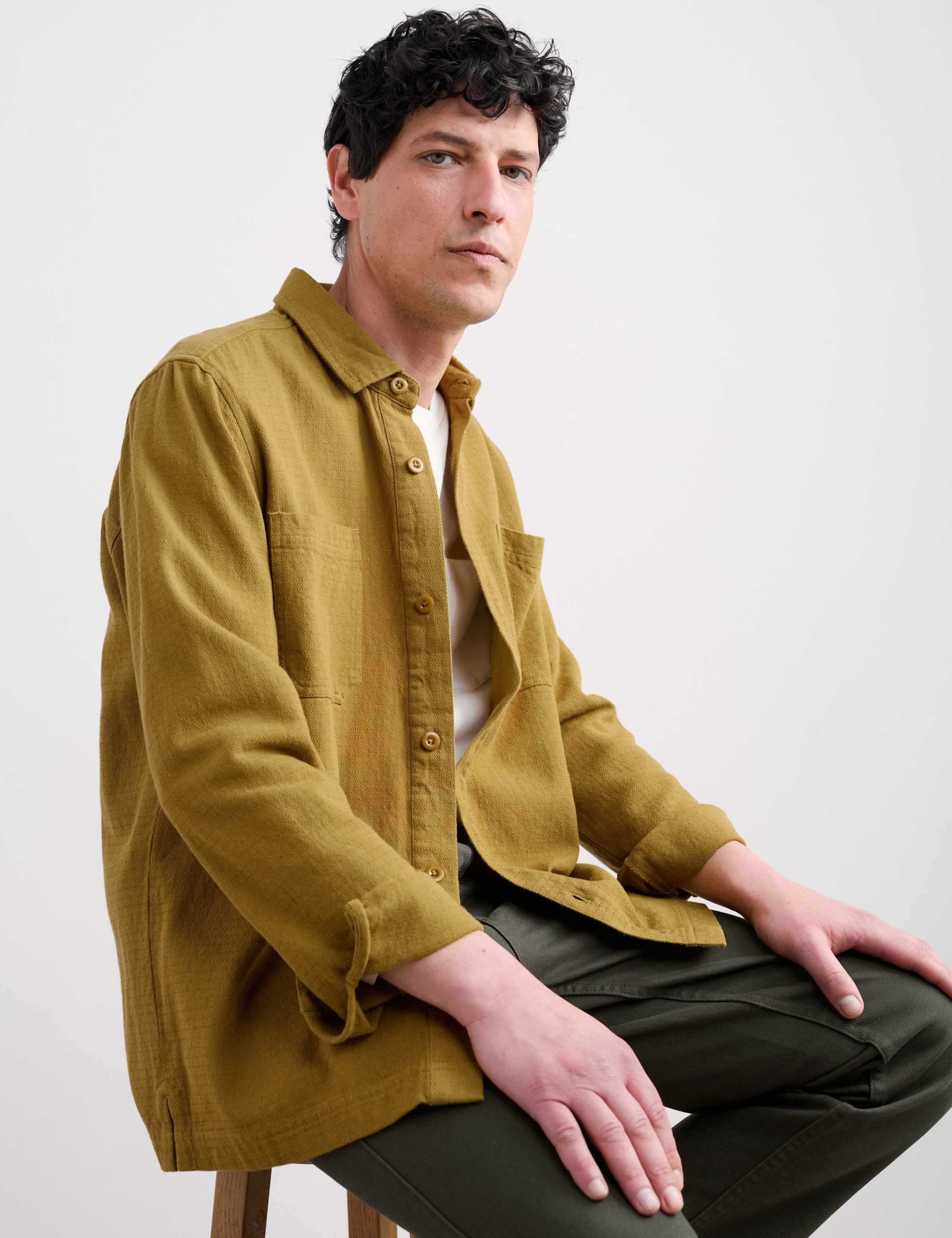 Relaxed Fit Pure Cotton Jacquard Overshirt 4 of 5