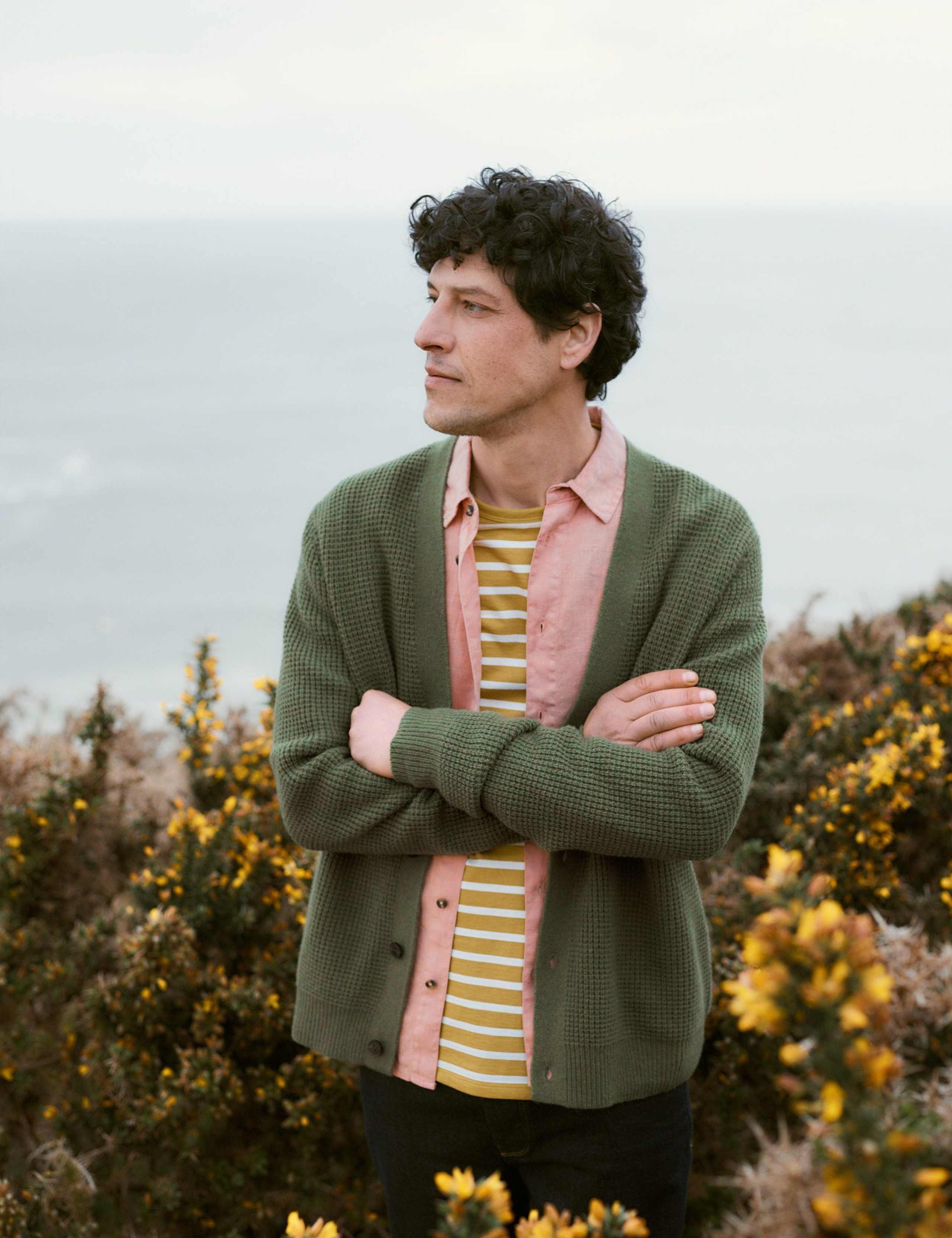 Lambswool Rich Textured V-Neck Cardigan 5 of 6