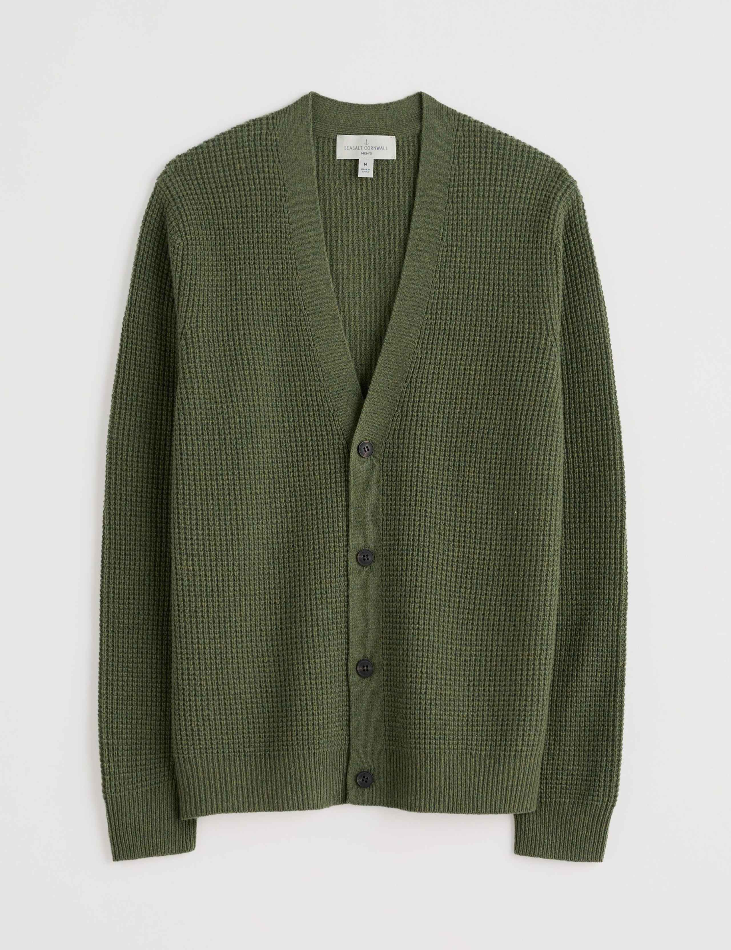 Lambswool Rich Textured V-Neck Cardigan 2 of 6