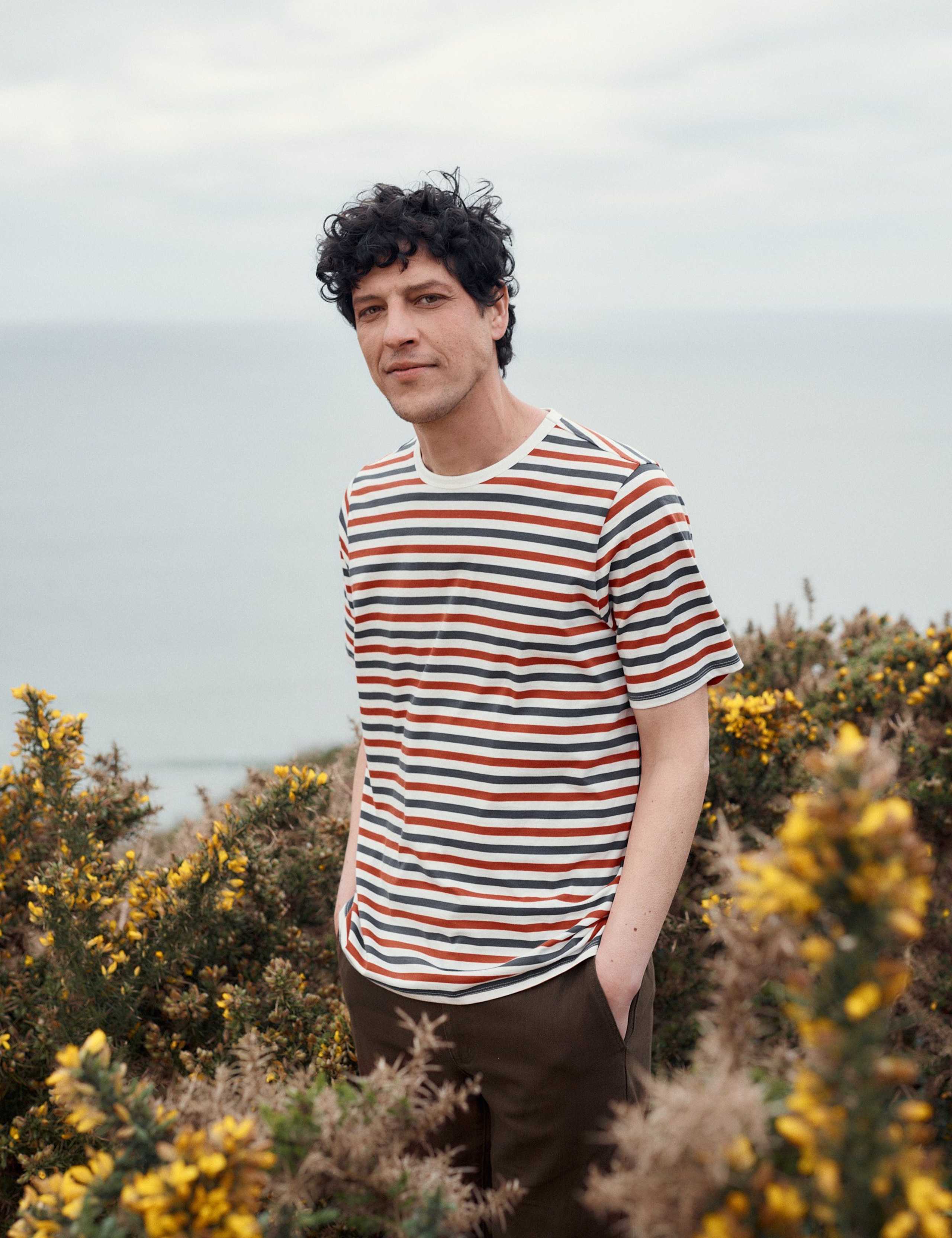 Pure Cotton Striped Crew Neck T-Shirt 4 of 6