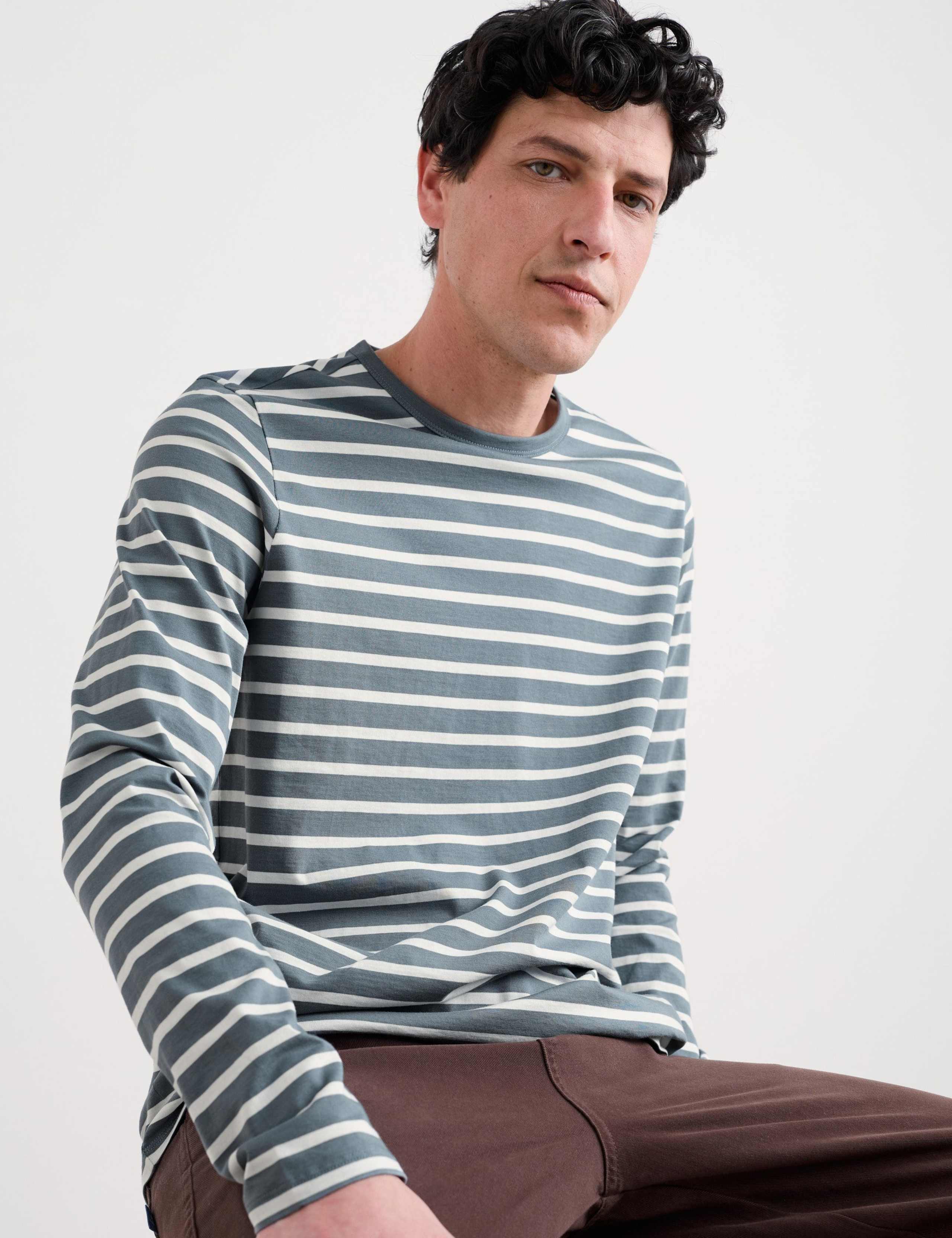 Pure Cotton Striped Top 3 of 5