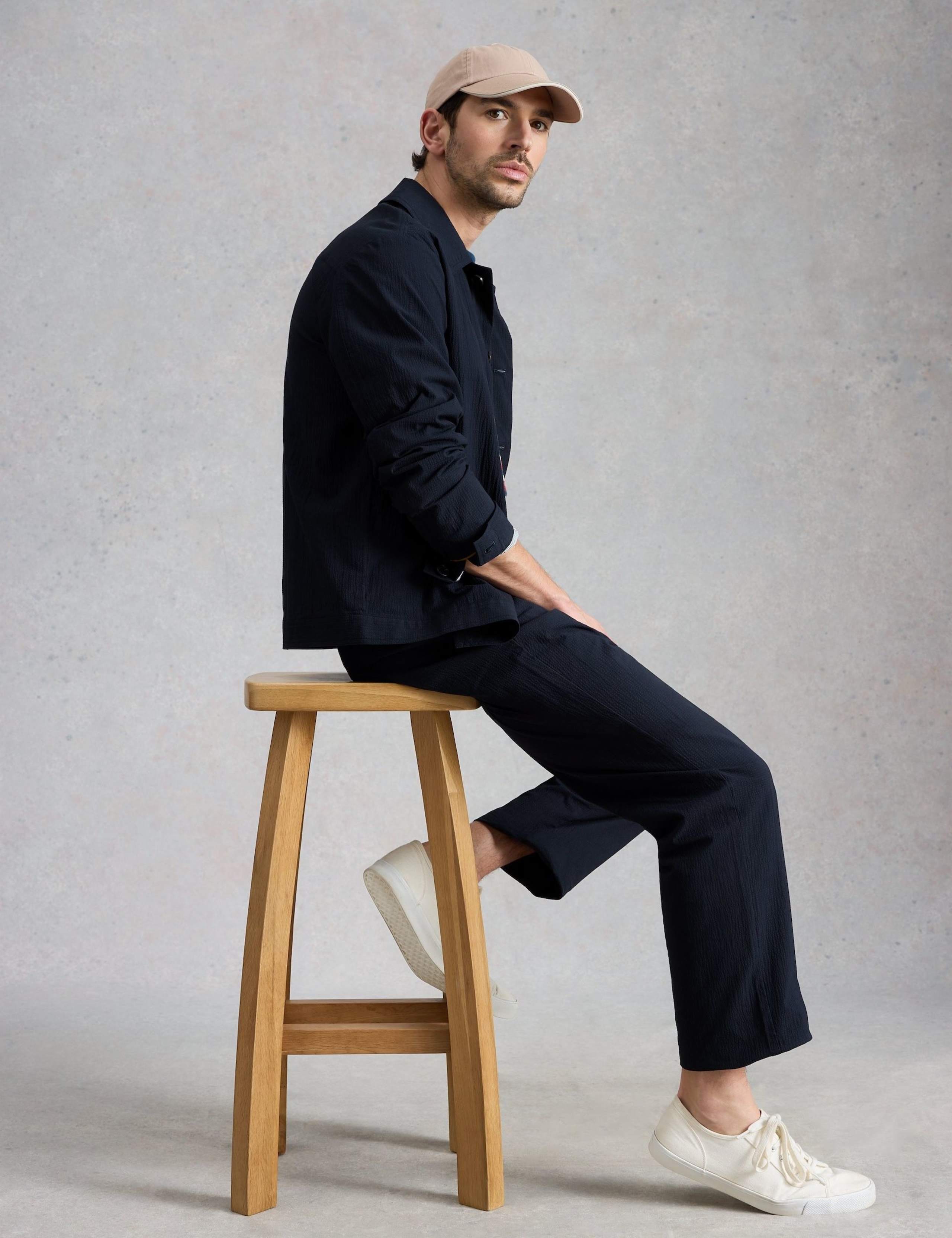 Straight Fit Pure Cotton Lightweight Trousers 5 of 6