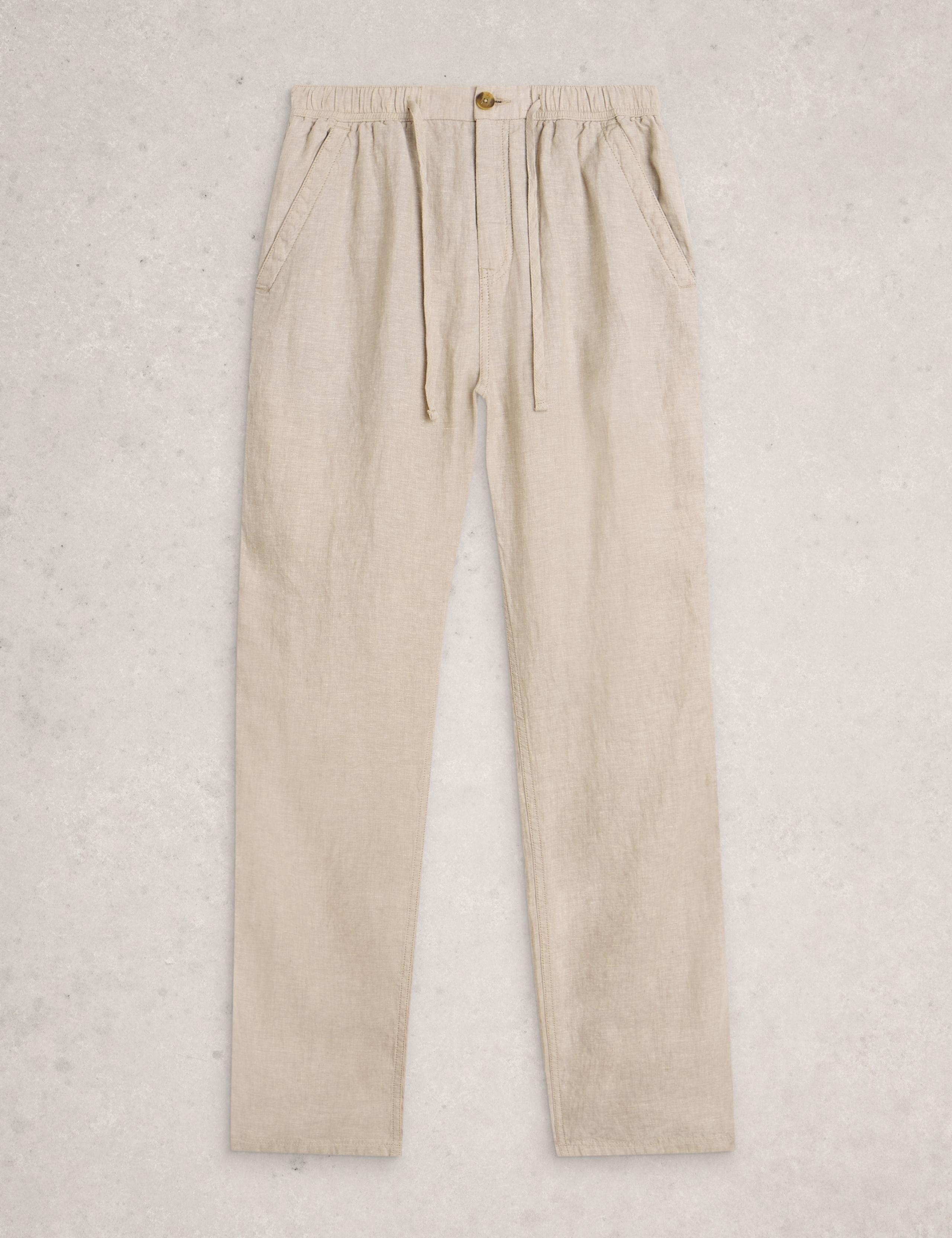 Tapered Fit Pure Linen Trousers 2 of 6