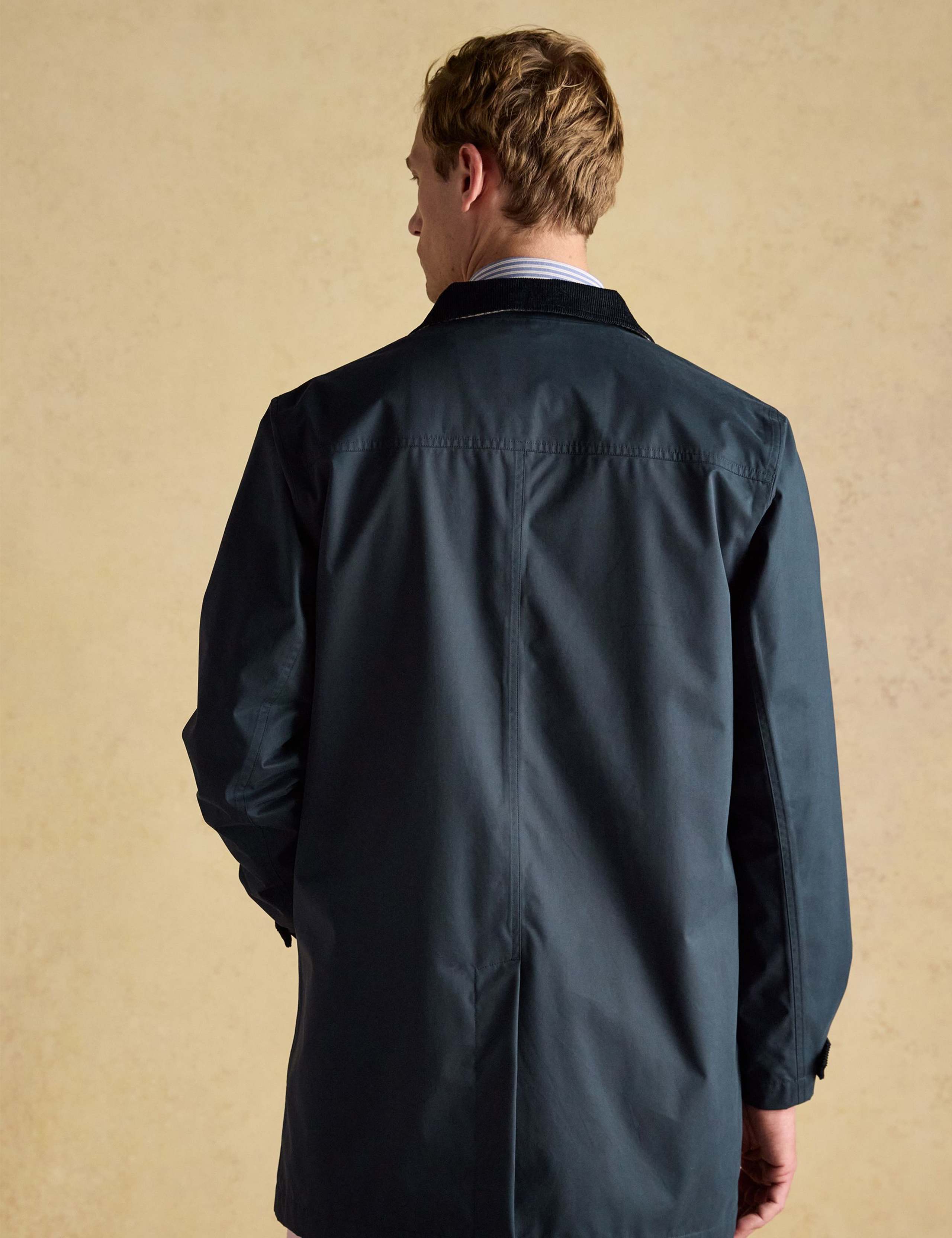 Cotton Blend Collared Waterproof Raincoat 5 of 11