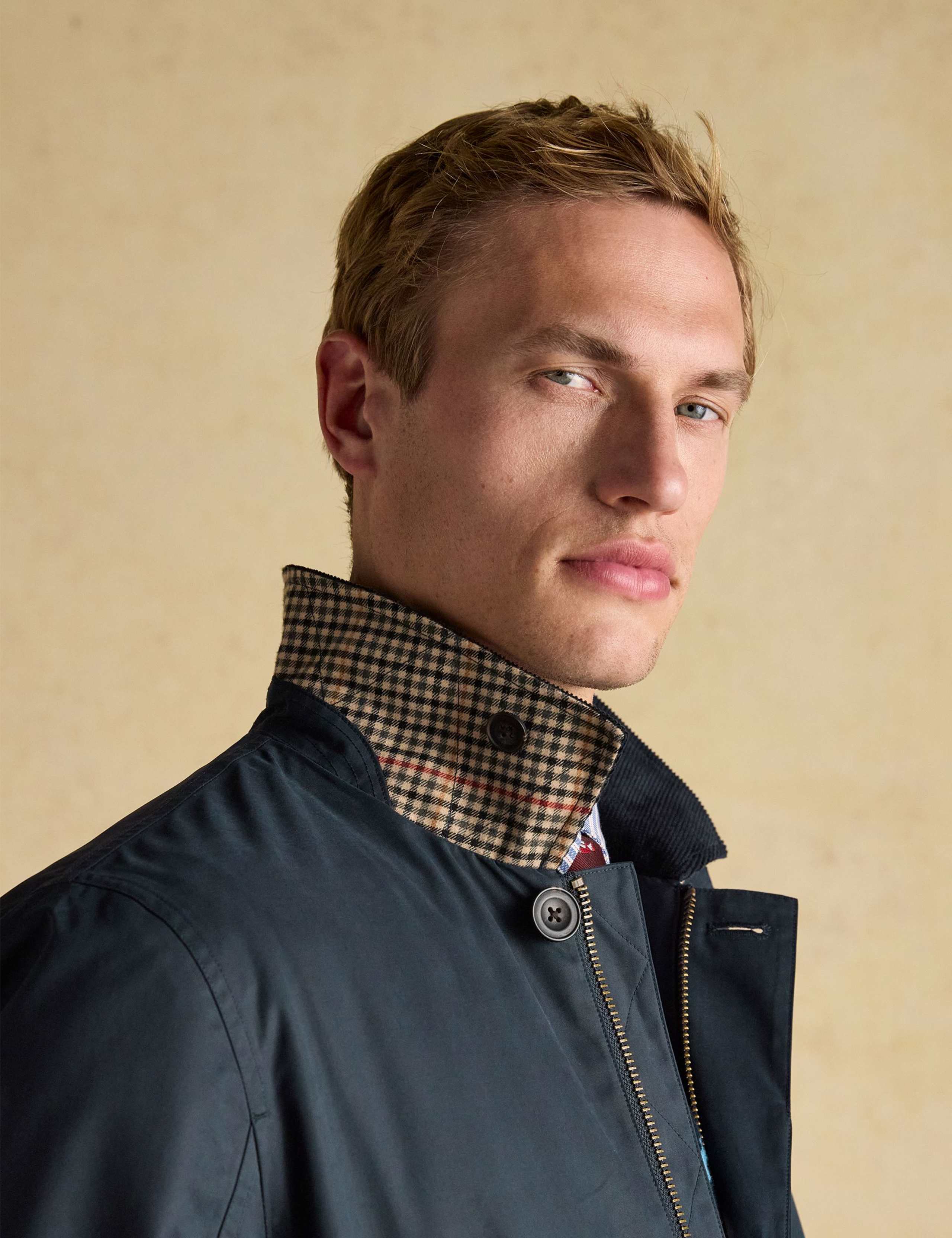 Cotton Blend Collared Waterproof Raincoat 7 of 11