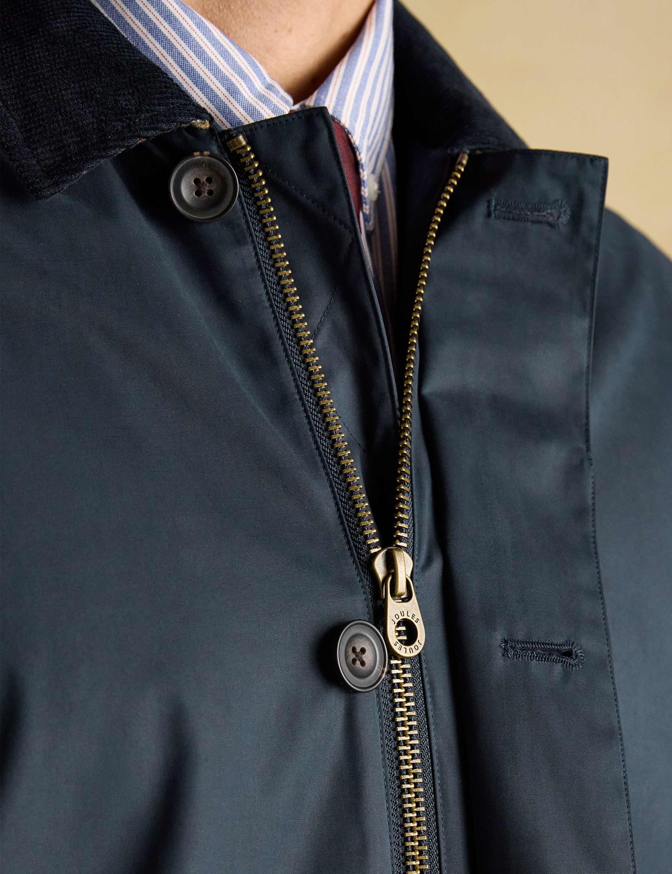 Cotton Blend Collared Waterproof Raincoat 8 of 11