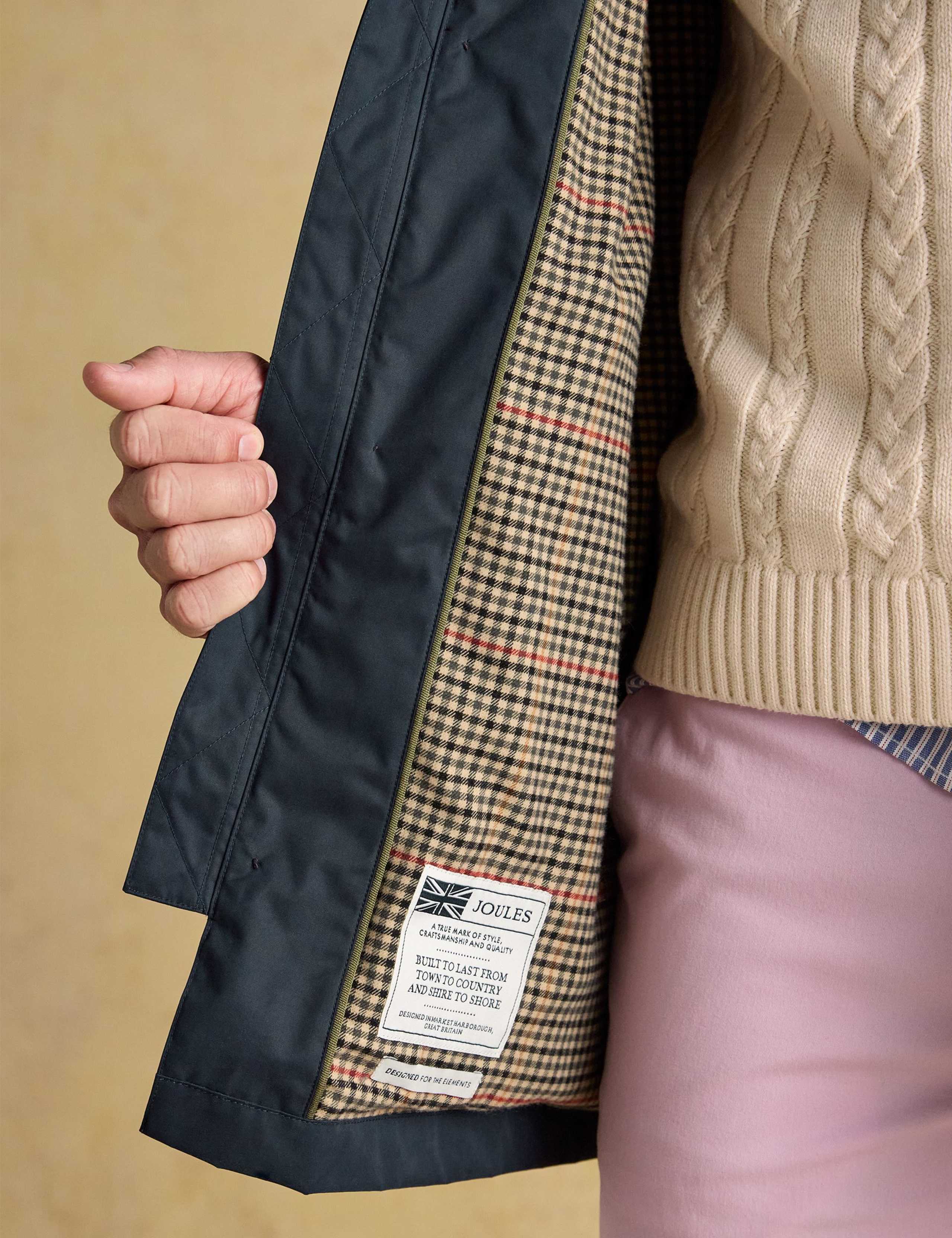 Cotton Blend Collared Waterproof Raincoat 11 of 11