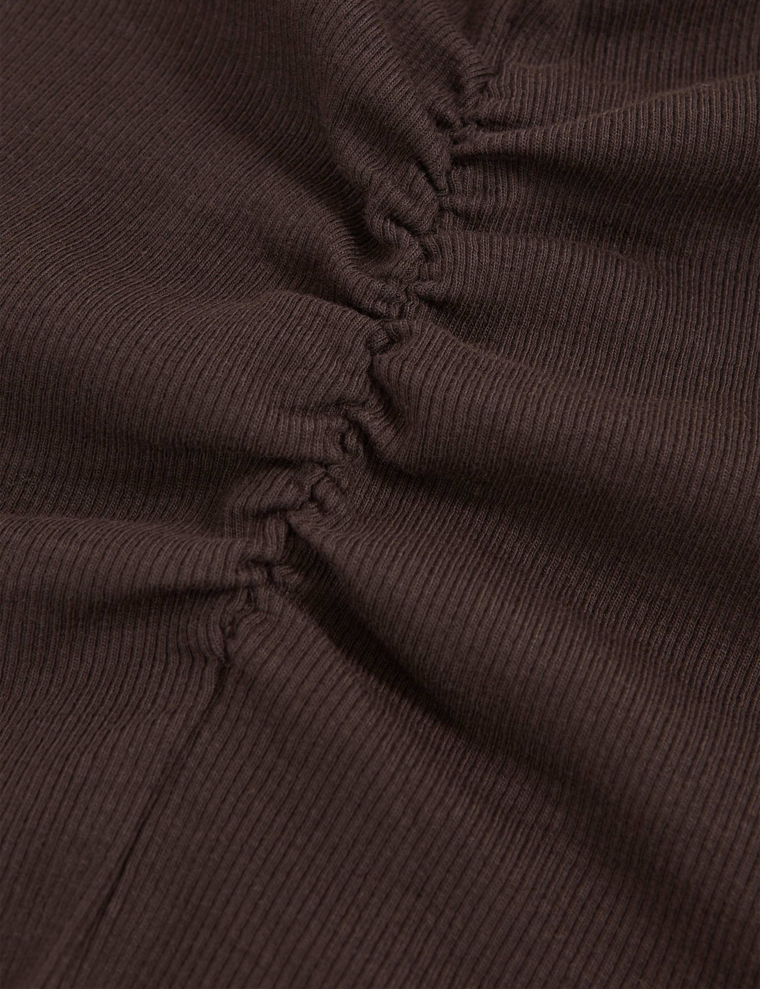 Cotton Rich Ribbed Ruched T-Shirt (4-14 Yrs) 4 of 4